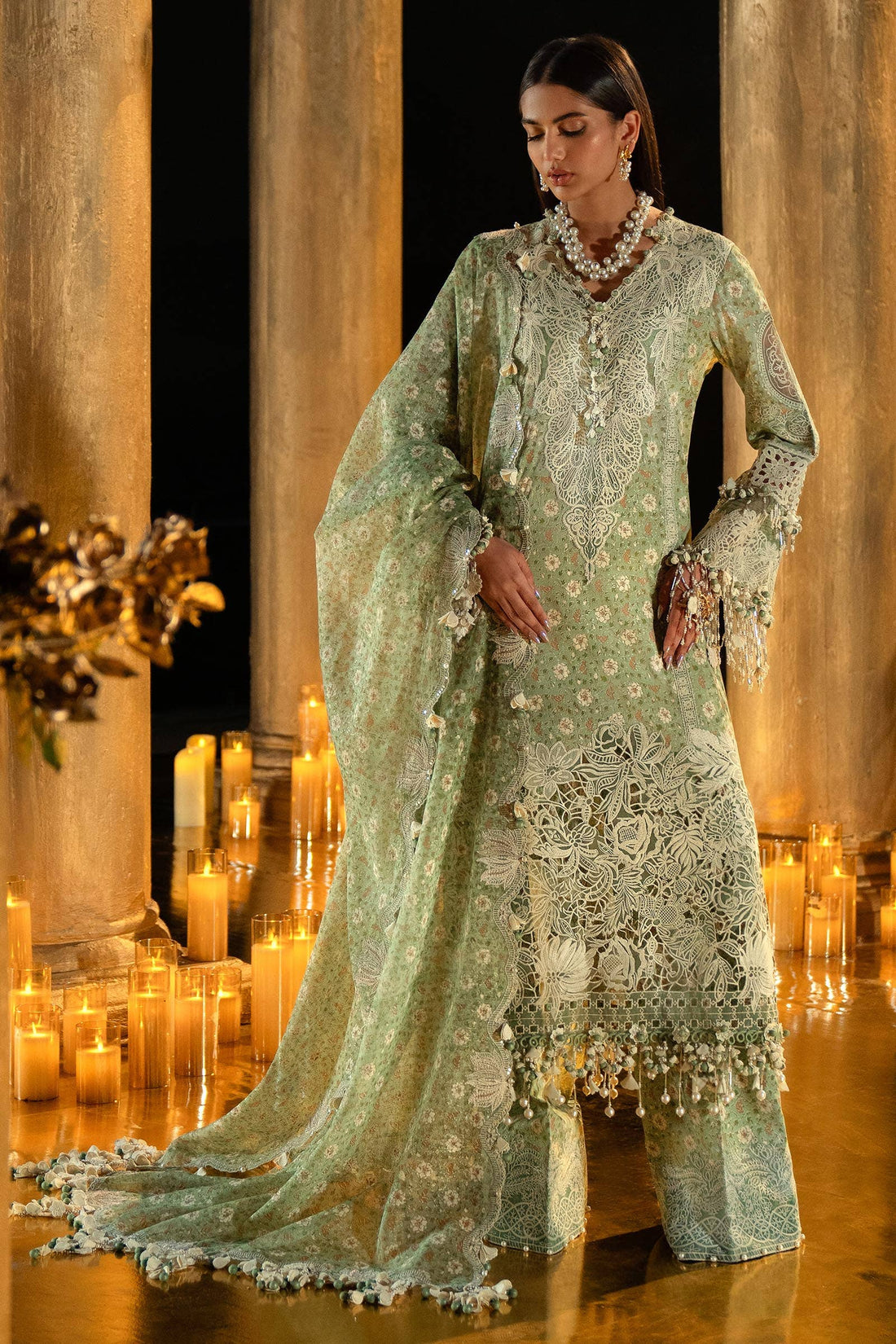 Sana Safinaz | Luxury Collection 24 | L241-005B-3CU by Sana Safinaz - Designer Dress - Type: Ladies Clothes - Available at Libayah - 100% Original
