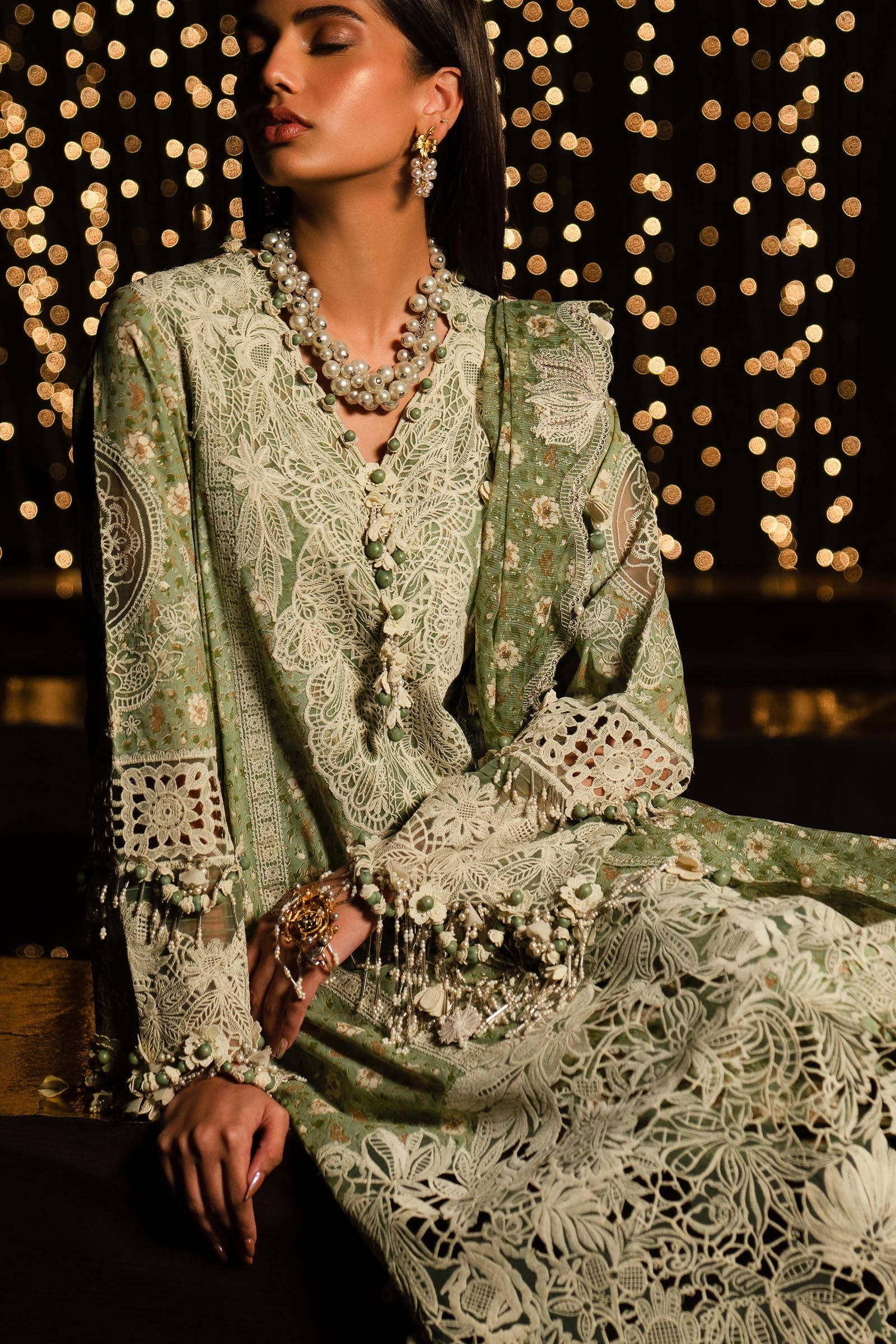 Sana Safinaz | Luxury Collection 24 | L241-005B-3CU by Sana Safinaz - Designer Dress - Type: Ladies Clothes - Available at Libayah - 100% Original