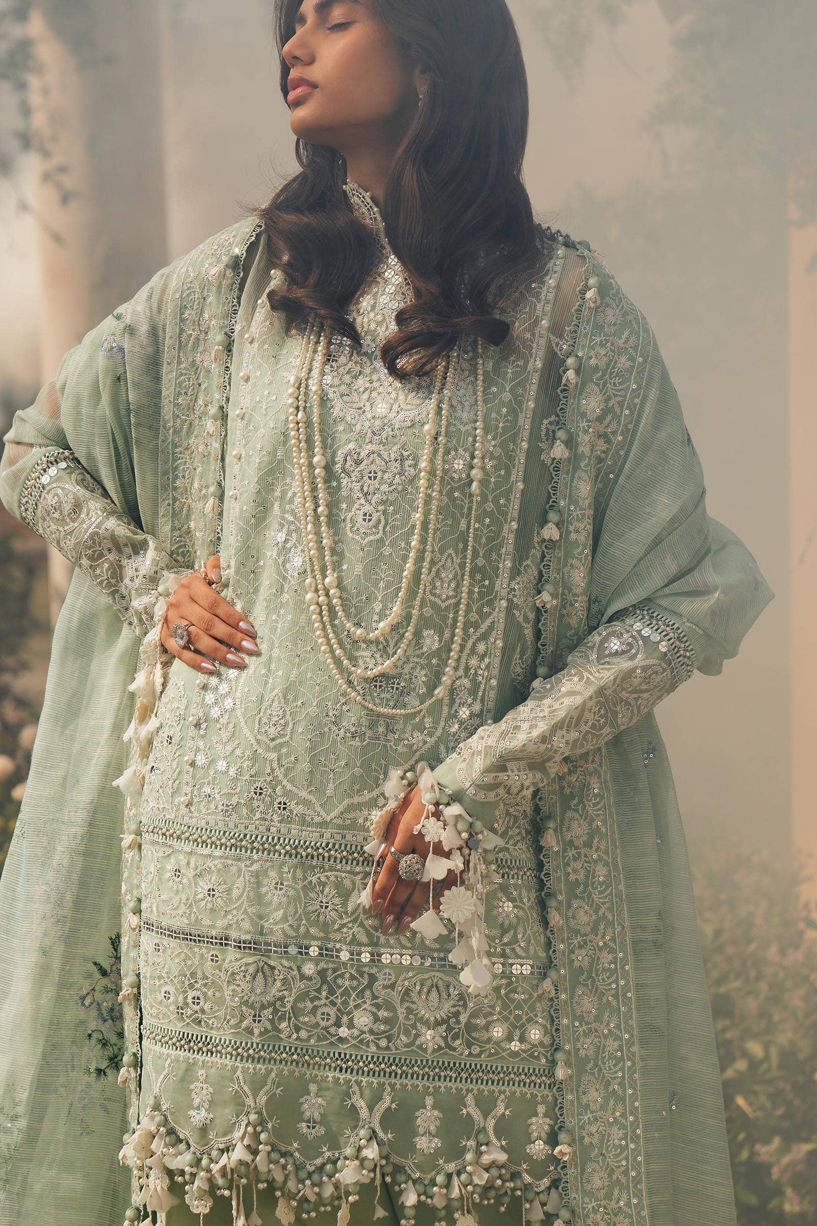 Sana Safinaz | Luxury Collection 24 | L241-006B-3CV by Sana Safinaz - Designer Dress - Type: Ladies Clothes - Available at Libayah - 100% Original