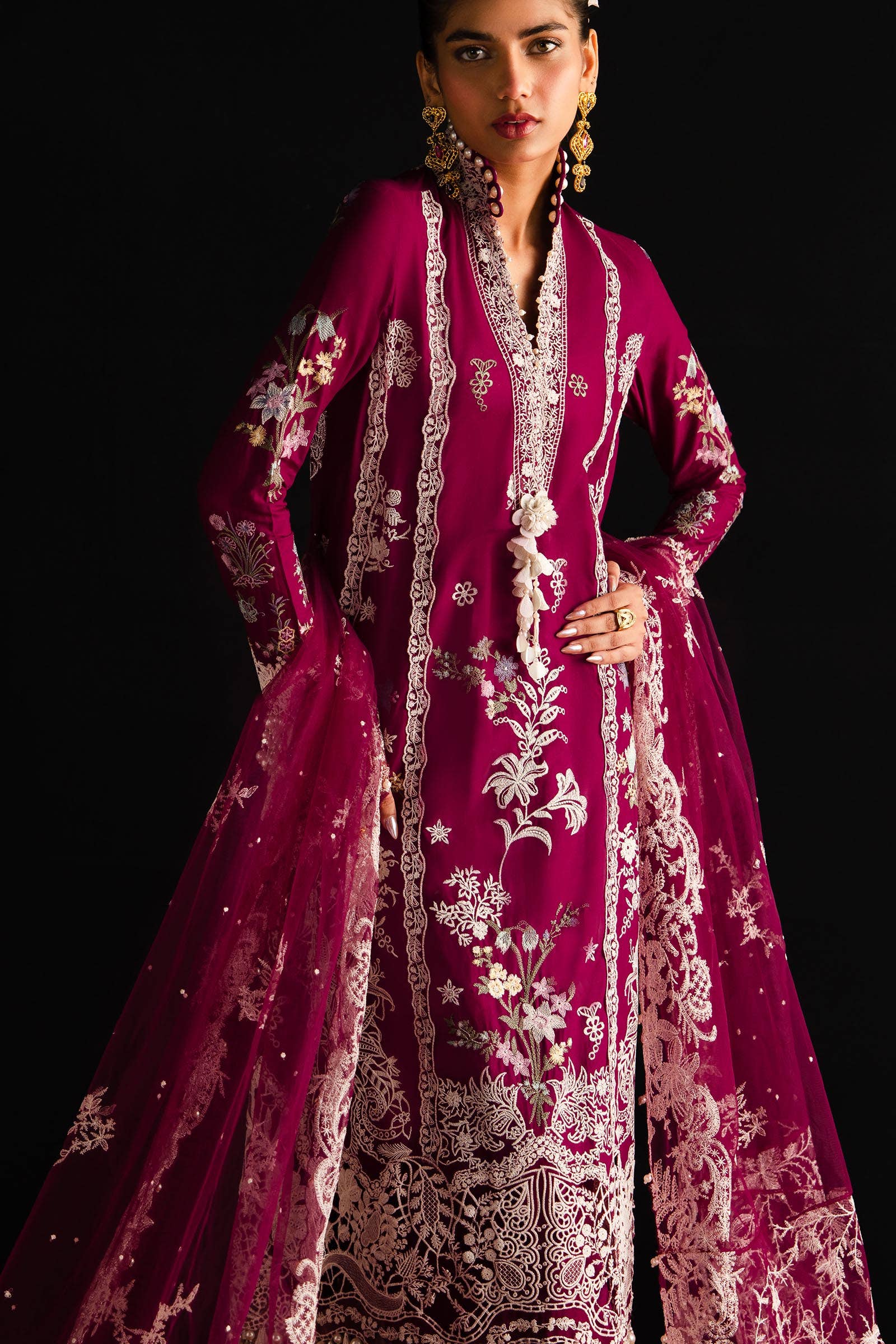 Sana Safinaz | Luxury Collection 24 | L241-007B-3CT by Sana Safinaz - Designer Dress - Type: Ladies Clothes - Available at Libayah - 100% Original