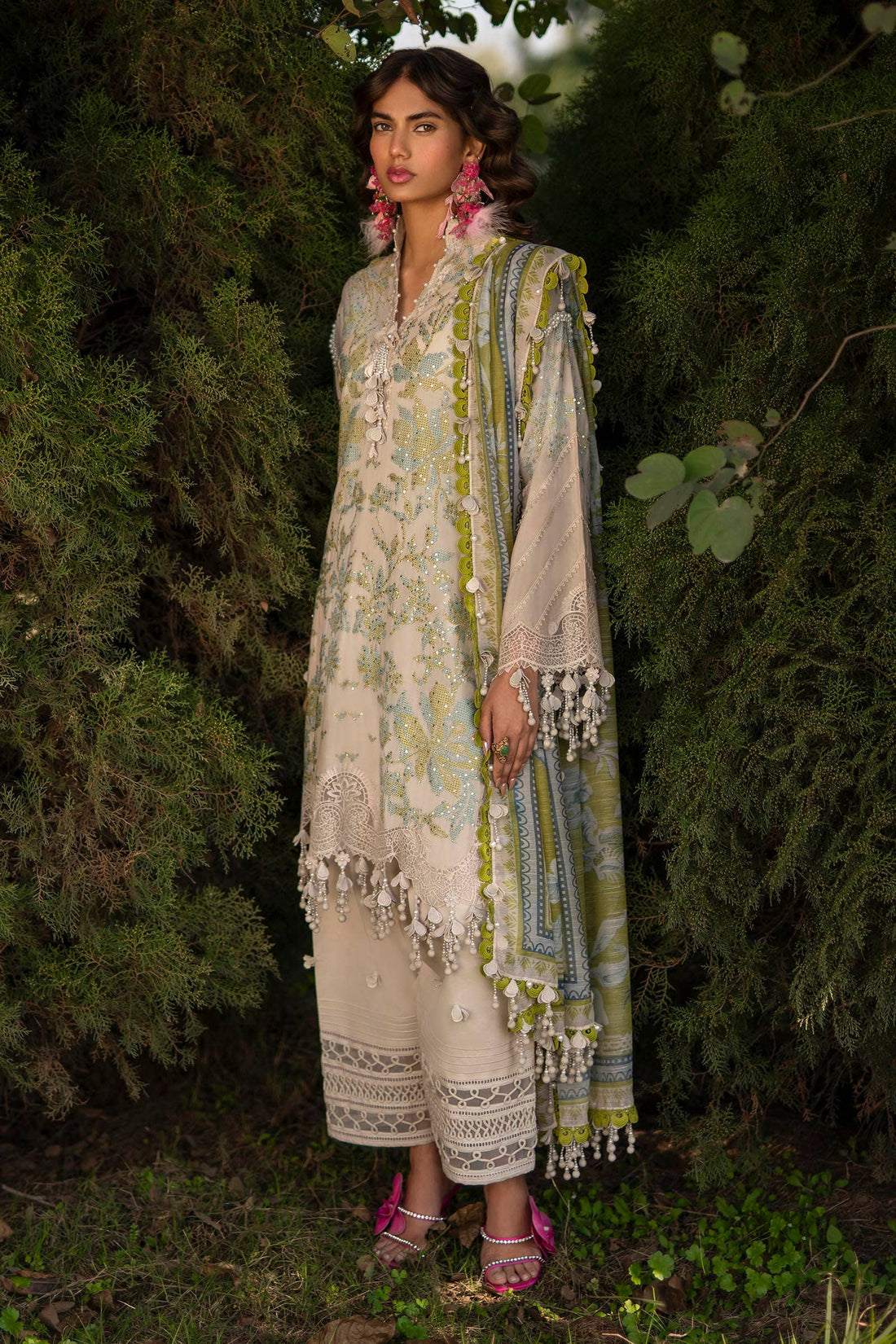 Sana Safinaz | Luxury Collection 24 | L241-008A-3CV by Sana Safinaz - Designer Dress - Type: Ladies Clothes - Available at Libayah - 100% Original