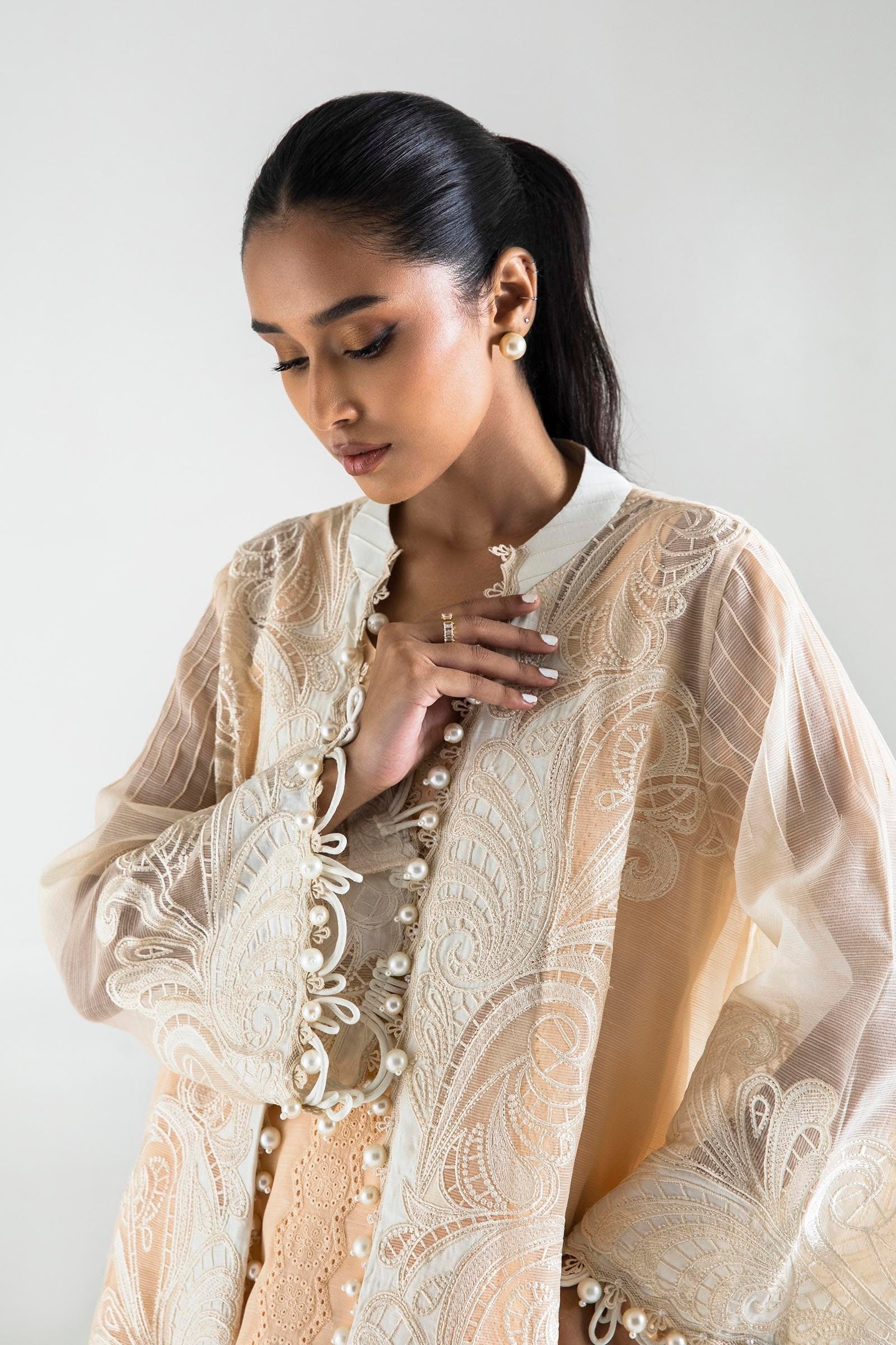 Sana Safinaz | Luxury Pret |  SS24FOR234P2T by Sana Safinaz - Designer Dress - Type: Luxury - Available at Libayah - 100% Original