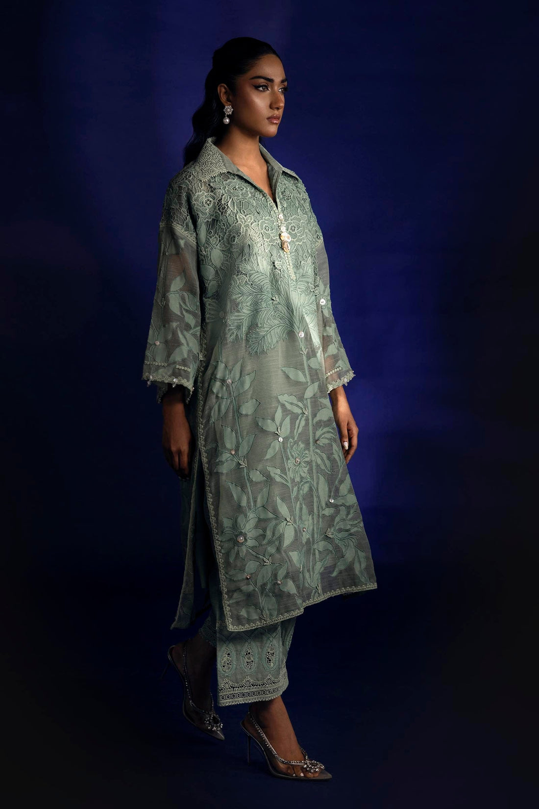 Sana Safinaz | Luxury Pret | SS24FOR262P2T by Sana Safinaz - Designer Dress - Type: Ladies Clothes - Available at Libayah - 100% Original
