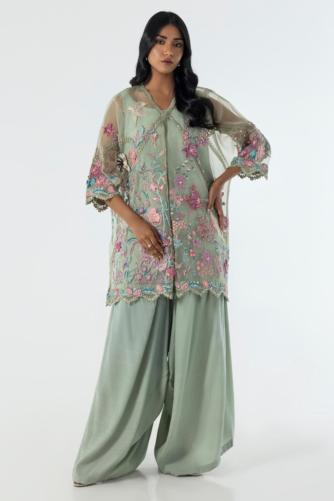 Sana Safinaz | Luxury Pret |  SS24FOR271P2T by Sana Safinaz - Designer Dress - Type: Ladies Clothes - Available at Libayah - 100% Original