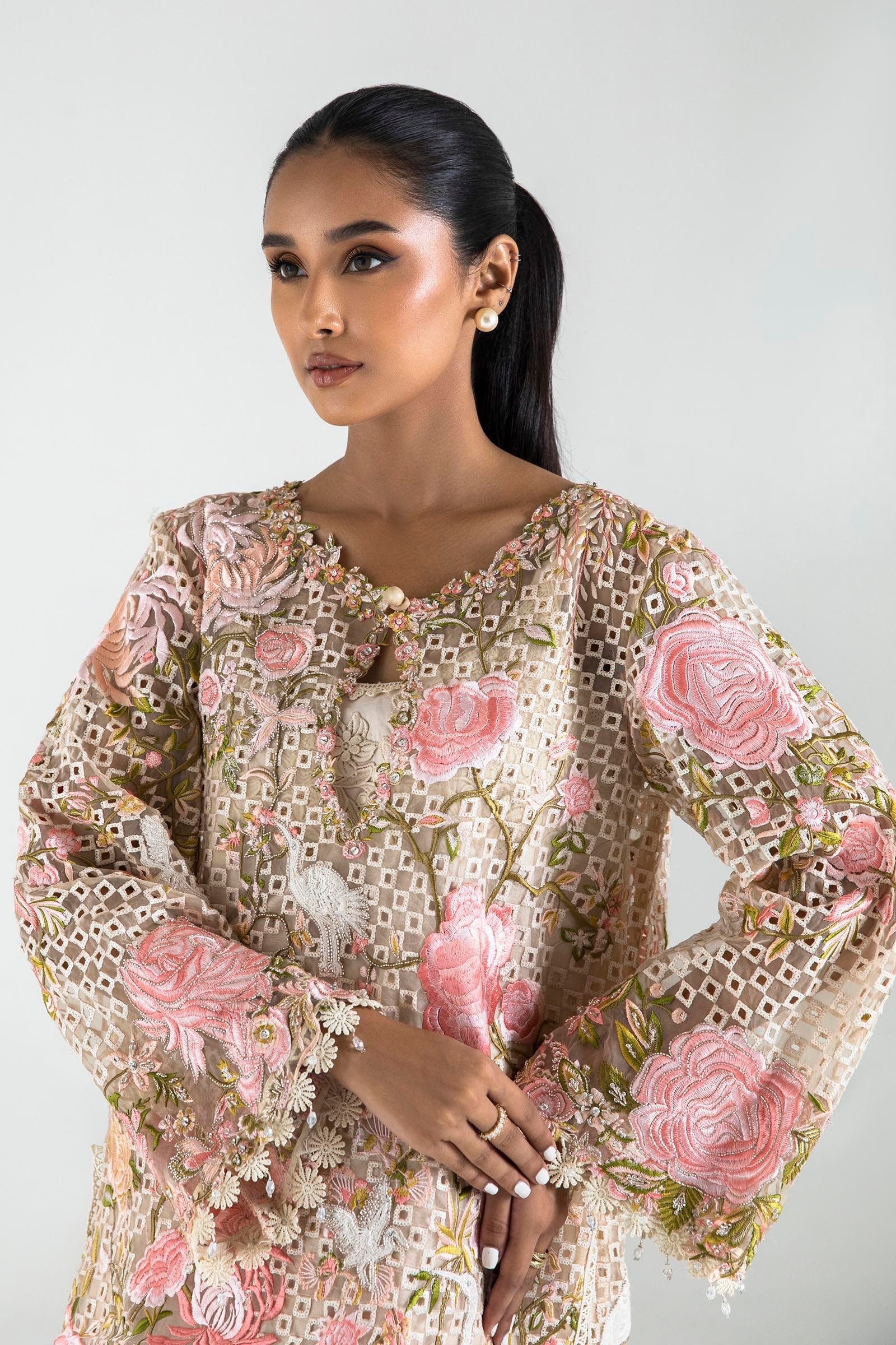 Sana Safinaz | Luxury Pret | SS24FOR223P2T by Sana Safinaz - Designer Dress - Type: Ladies Clothes - Available at Libayah - 100% Original