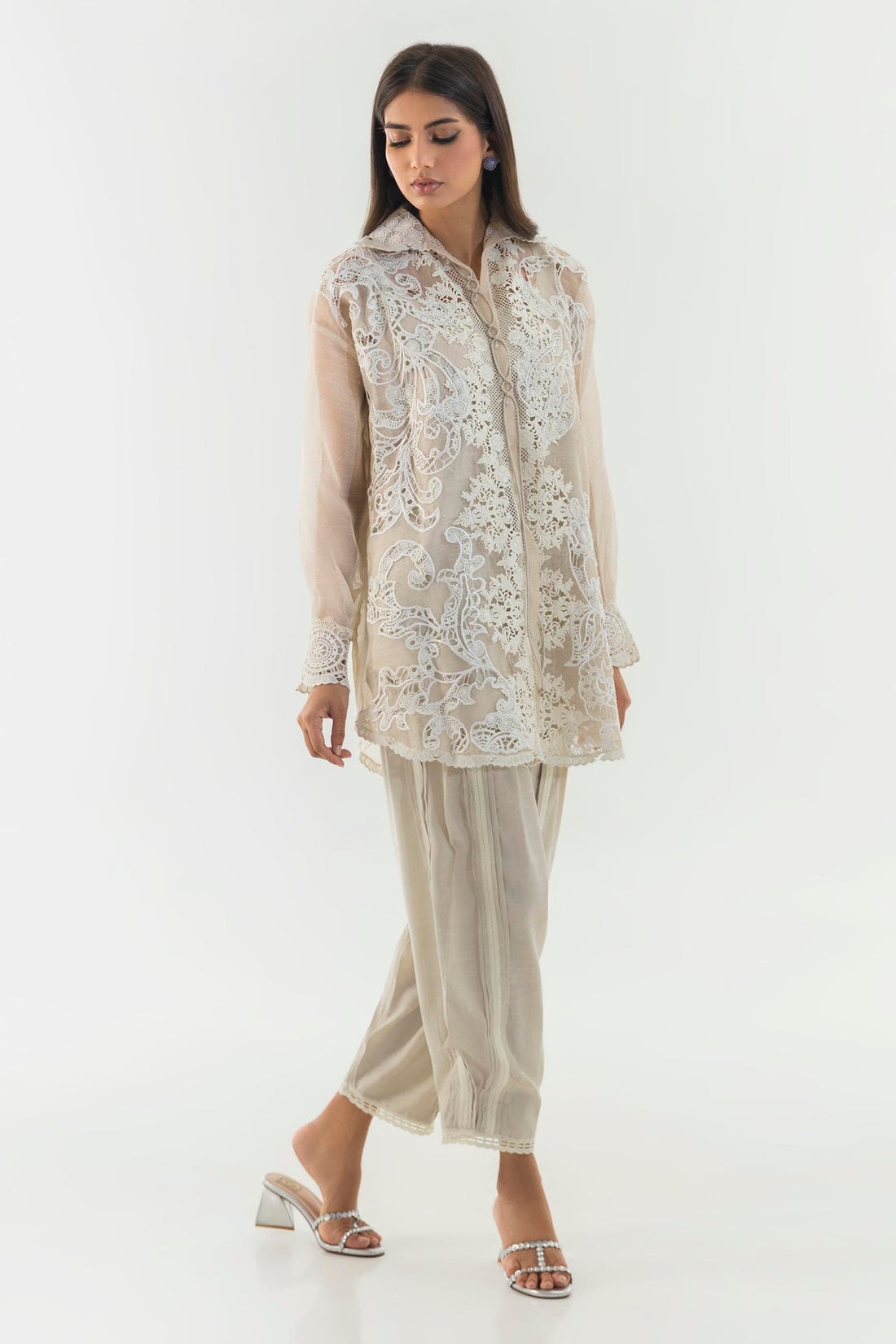 Sana Safinaz | Luxury Pret |  SS24FOR242P2T by Sana Safinaz - Designer Dress - Type: Ladies Clothes - Available at Libayah - 100% Original