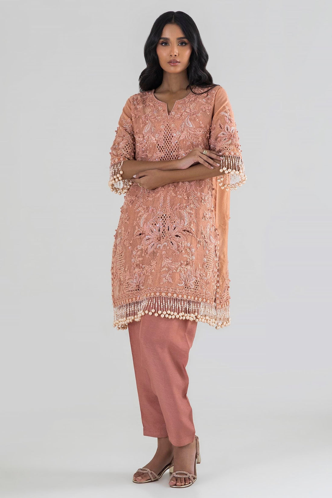 Sana Safinaz | Luxury Pret |  SS24FOR220P2T by Sana Safinaz - Designer Dress - Type: Ladies Clothes - Available at Libayah - 100% Original