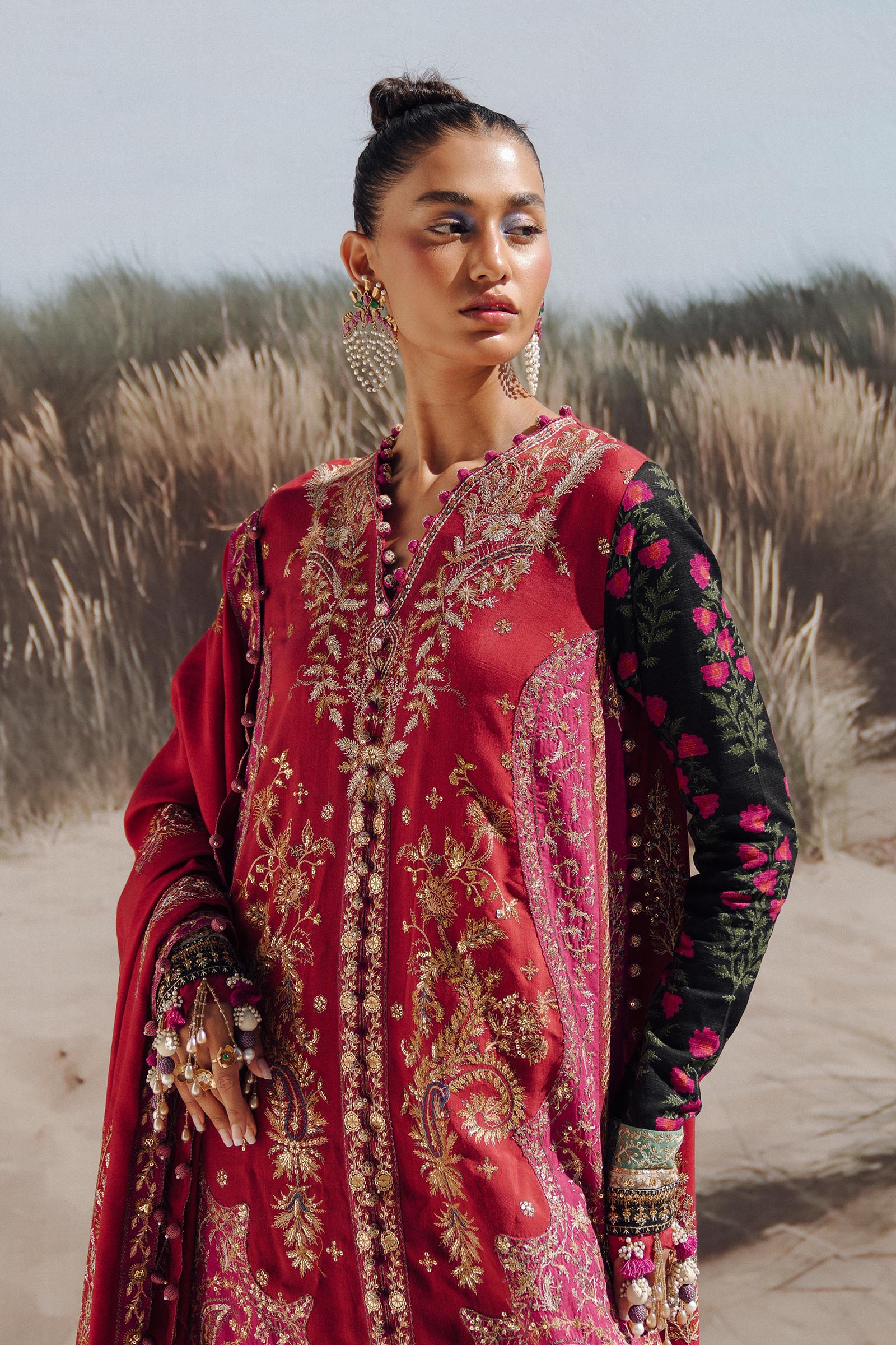 Sana Safinaz | Winter Shawl 24 | S241-002A-3CP by Sana Safinaz - Designer Dress - Type: Ladies Clothes - Available at Libayah - 100% Original