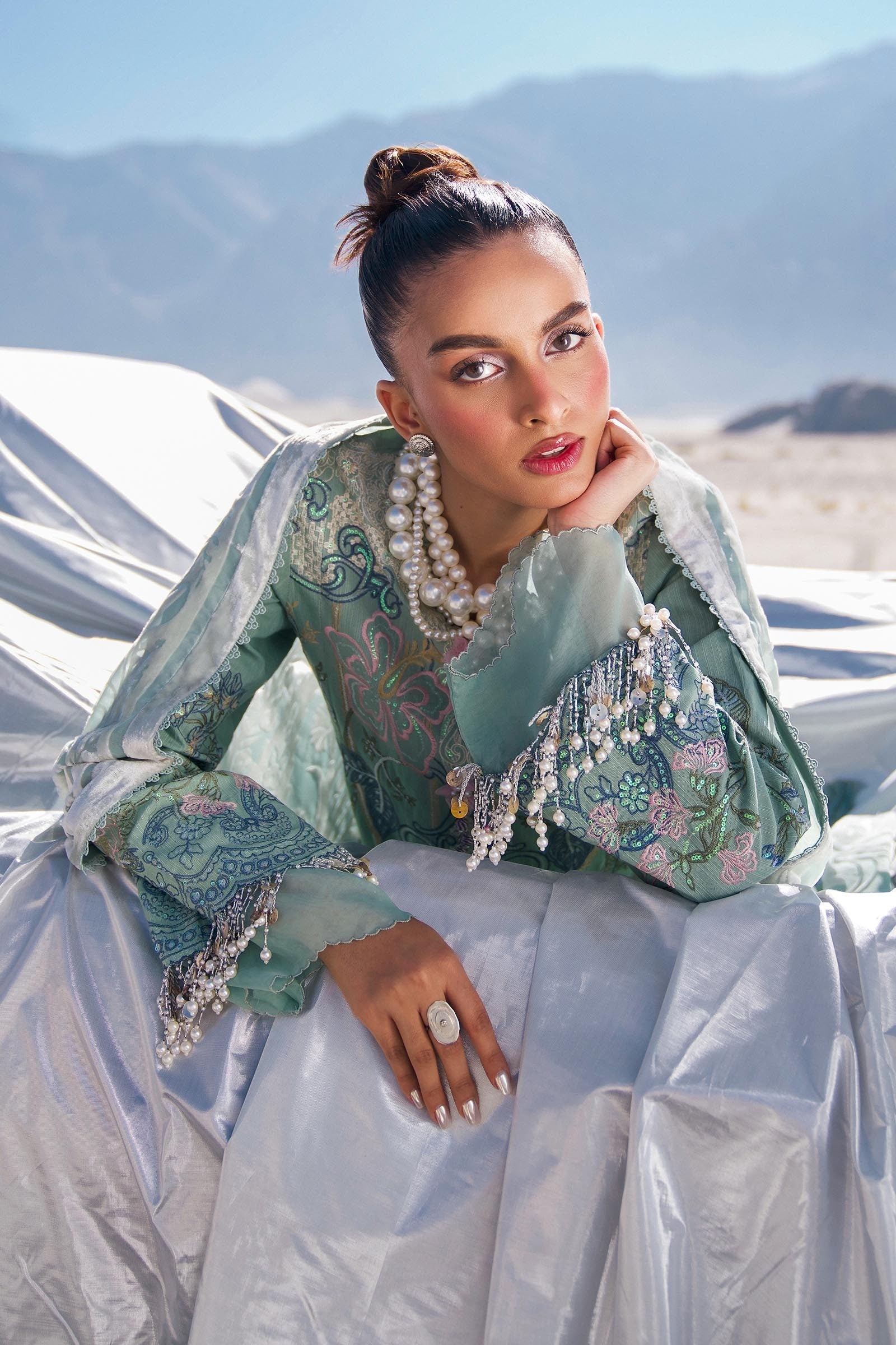 Sana Safinaz | Winter Shawl 24 | S241-005A-3CP by Sana Safinaz - Designer Dress - Type: Ladies Clothes - Available at Libayah - 100% Original