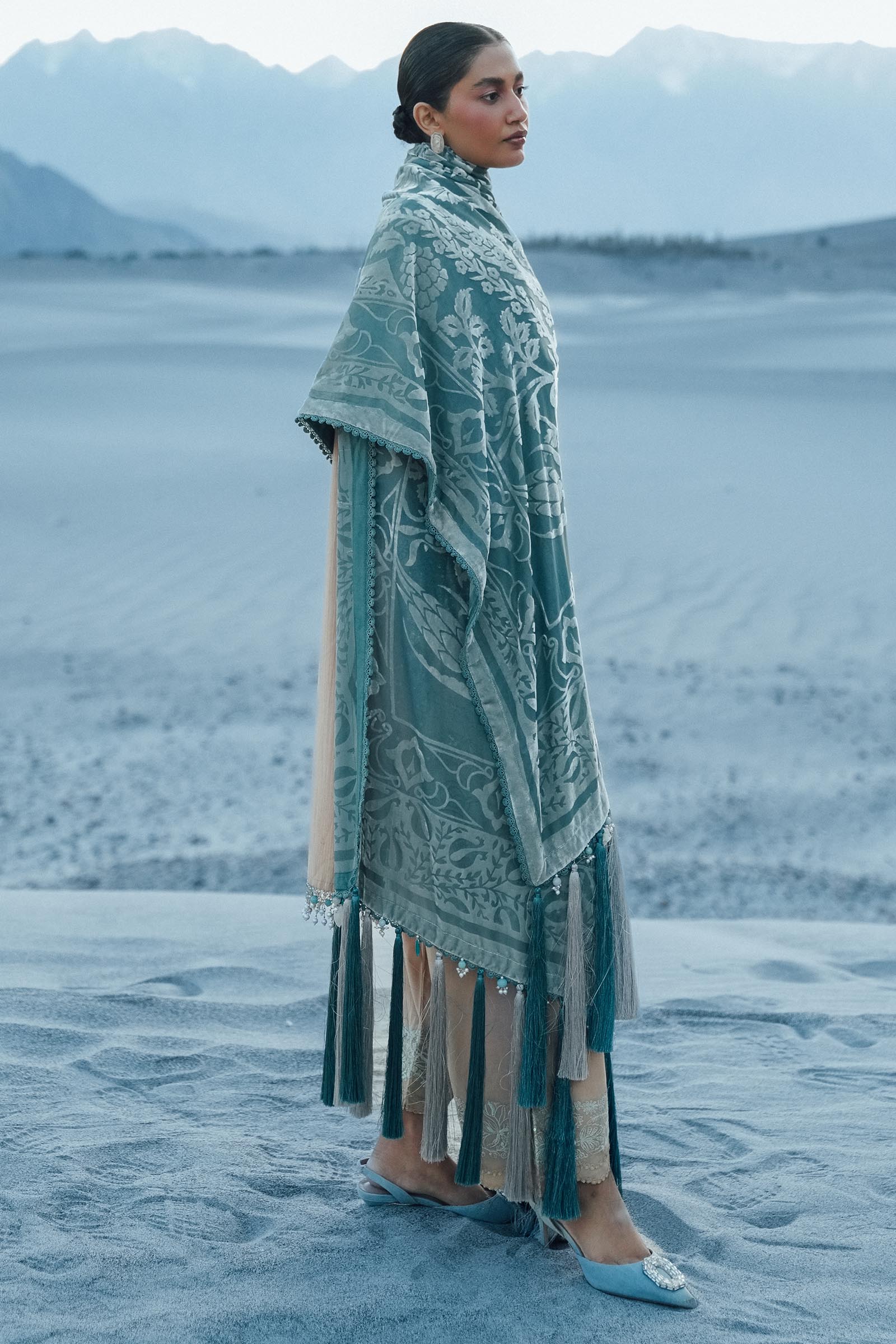 Sana Safinaz | Winter Shawl 24 | S241-005B-3CP by Sana Safinaz - Designer Dress - Type: Ladies Clothes - Available at Libayah - 100% Original