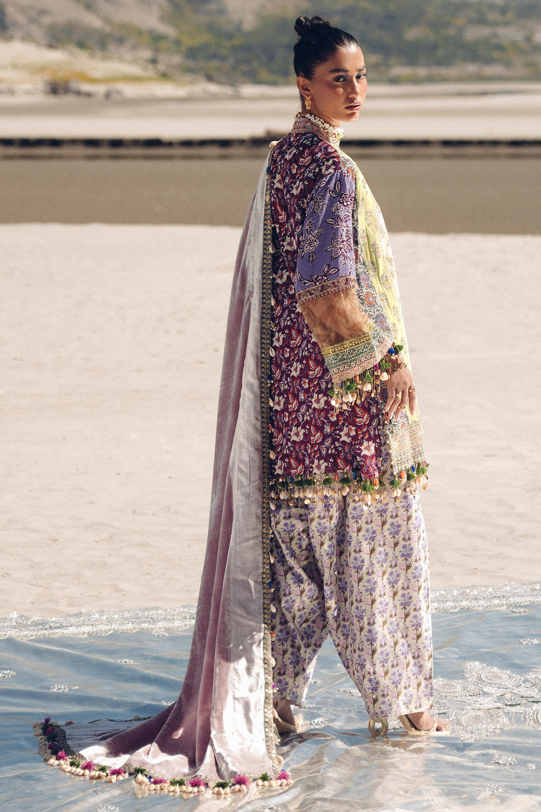Sana Safinaz | Winter Shawl 24 | S241-006B-3CP by Sana Safinaz - Designer Dress - Type: Ladies Clothes - Available at Libayah - 100% Original