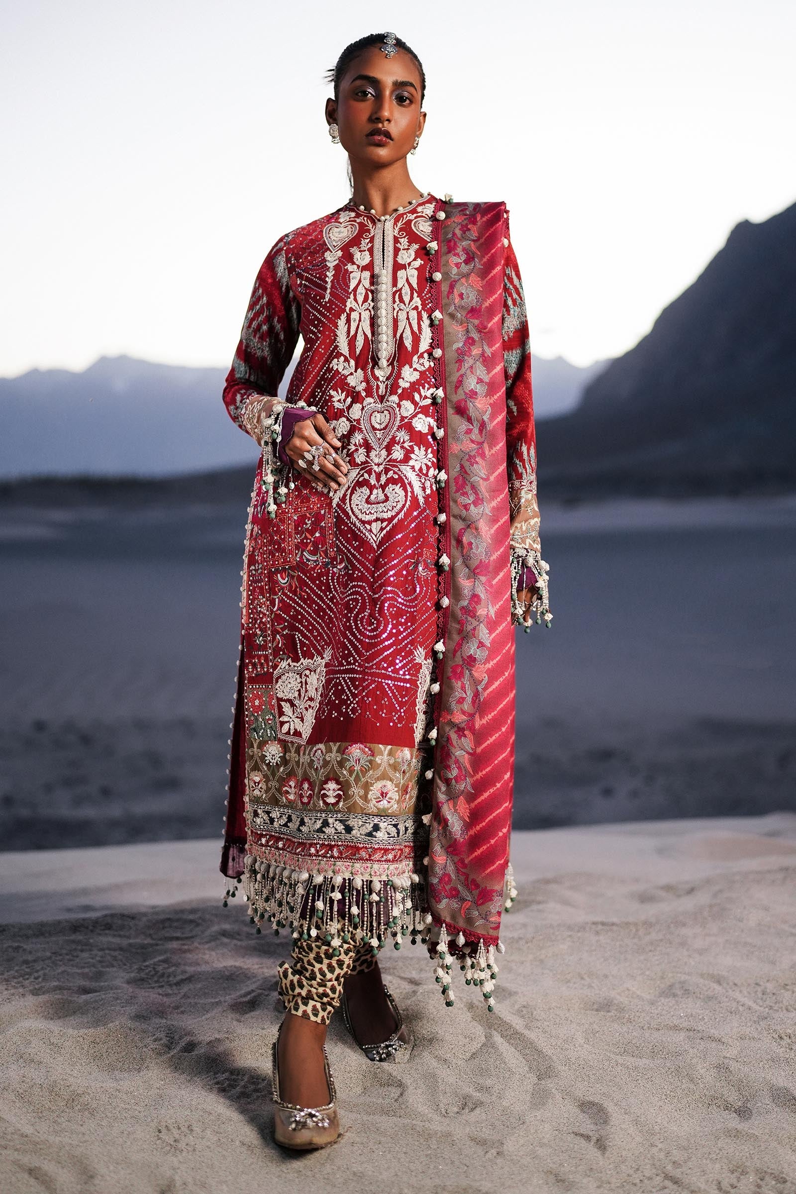 Sana Safinaz | Winter Shawl 24 | S241-007A-3CP by Sana Safinaz - Designer Dress - Type: Ladies Clothes - Available at Libayah - 100% Original