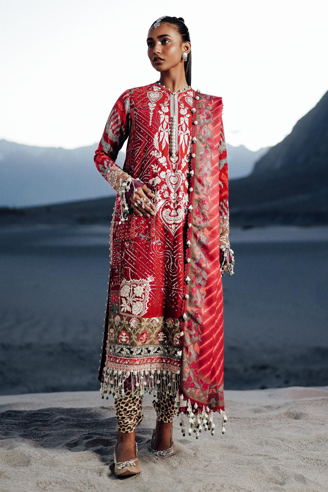 Sana Safinaz | Winter Shawl 24 | S241-007A-3CP by Sana Safinaz - Designer Dress - Type: Ladies Clothes - Available at Libayah - 100% Original