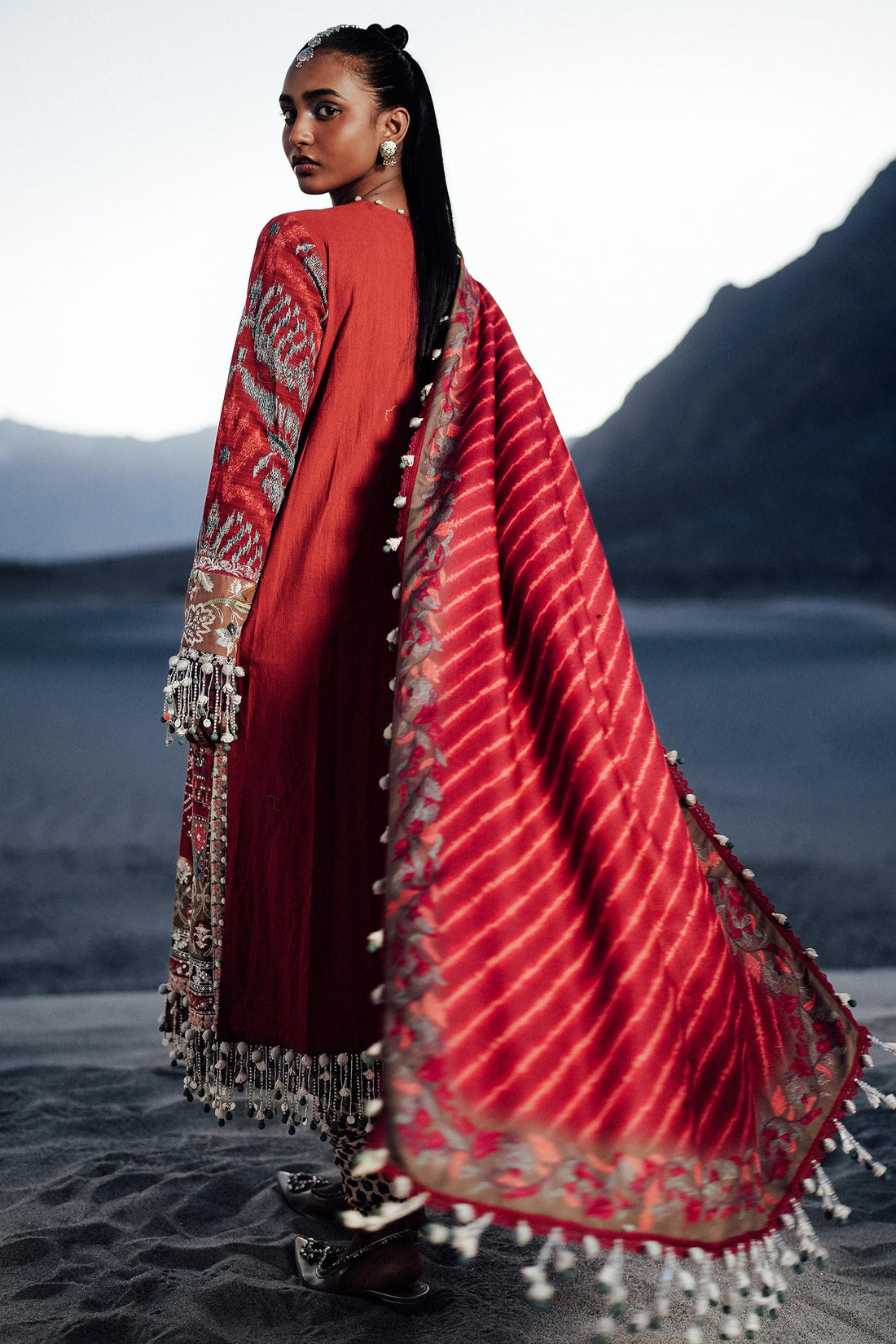 Sana Safinaz | Winter Shawl 24 | S241-007A-3CP by Sana Safinaz - Designer Dress - Type: Ladies Clothes - Available at Libayah - 100% Original