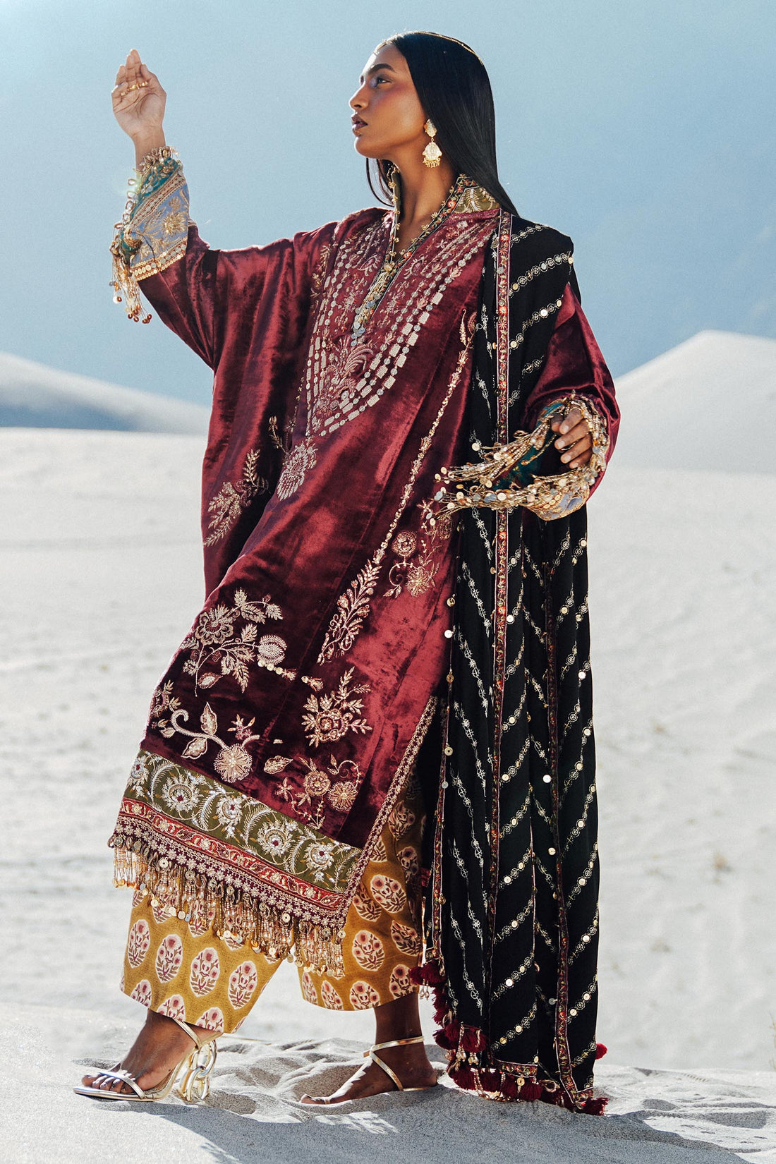 Sana Safinaz | Winter Shawl 24 | V241-002-3CP by Sana Safinaz - Designer Dress - Type: Ladies Clothes - Available at Libayah - 100% Original