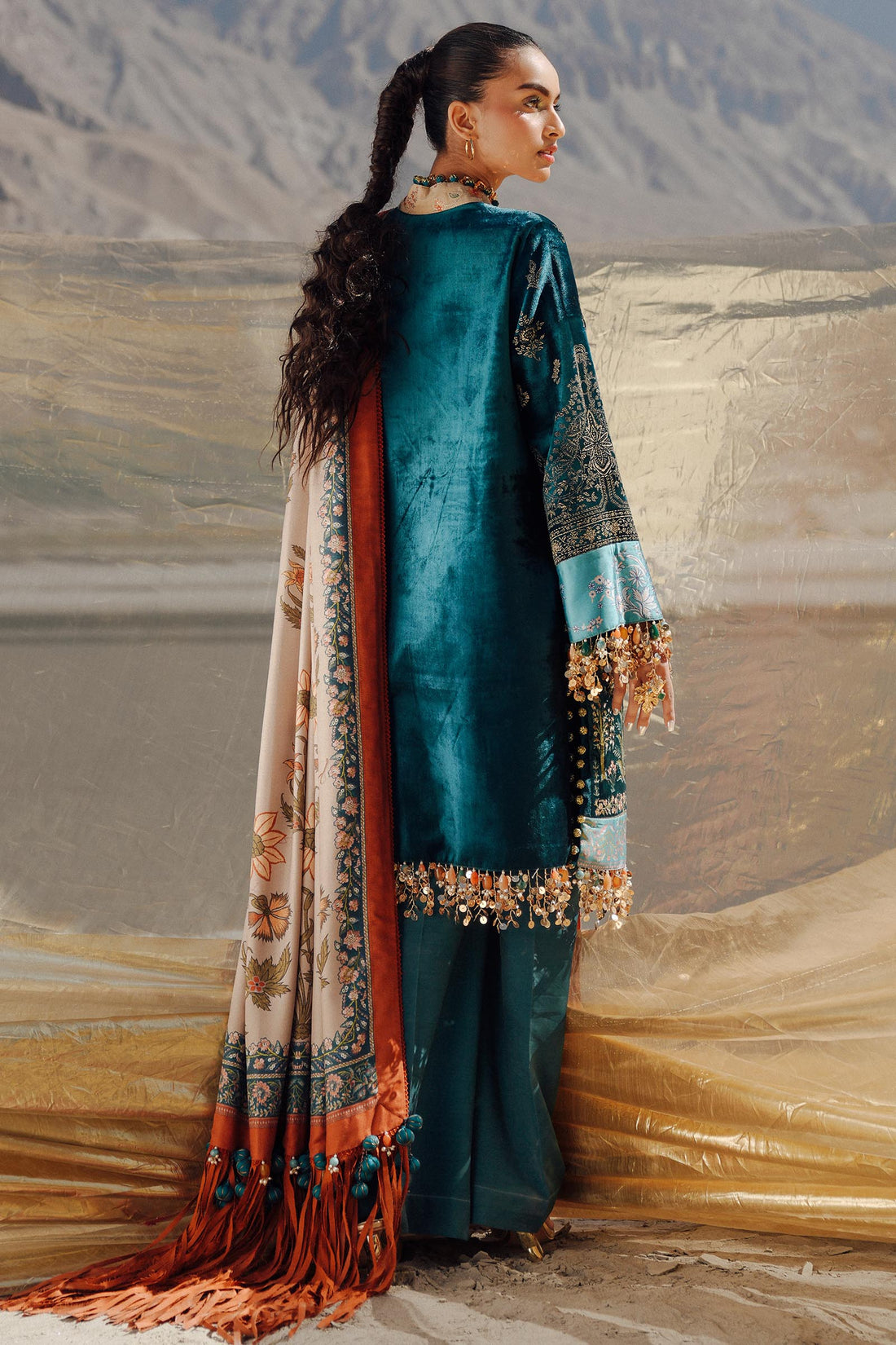Sana Safinaz | Winter Shawl 24 | V241-003-3CP by Sana Safinaz - Designer Dress - Type: Ladies Clothes - Available at Libayah - 100% Original