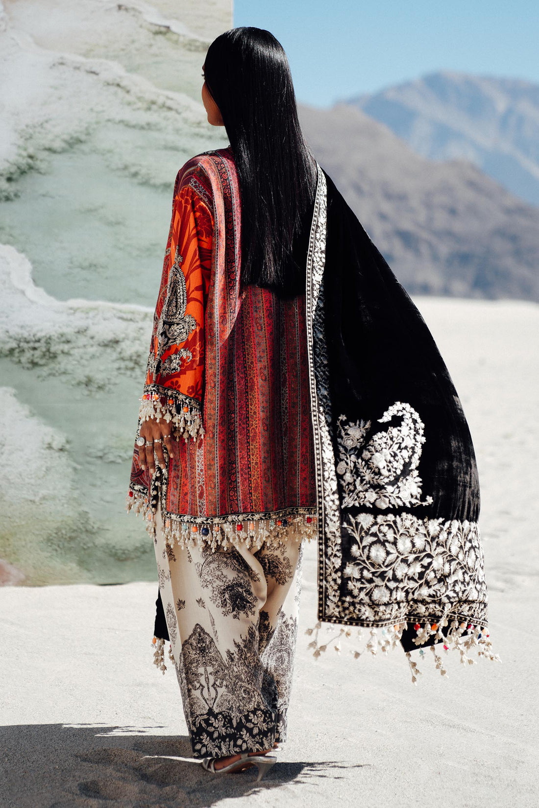 Sana Safinaz | Winter Shawl 24 | V241-007-3CP by Sana Safinaz - Designer Dress - Type: Ladies Clothes - Available at Libayah - 100% Original