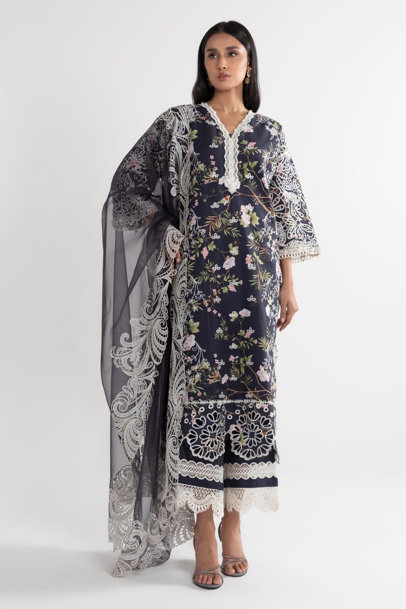 Sana Safinaz | Luxury Pret | FW23FOR130P3 by Sana Safinaz - Designer Dress - Type: Ladies Clothes - Available at Libayah - 100% Original