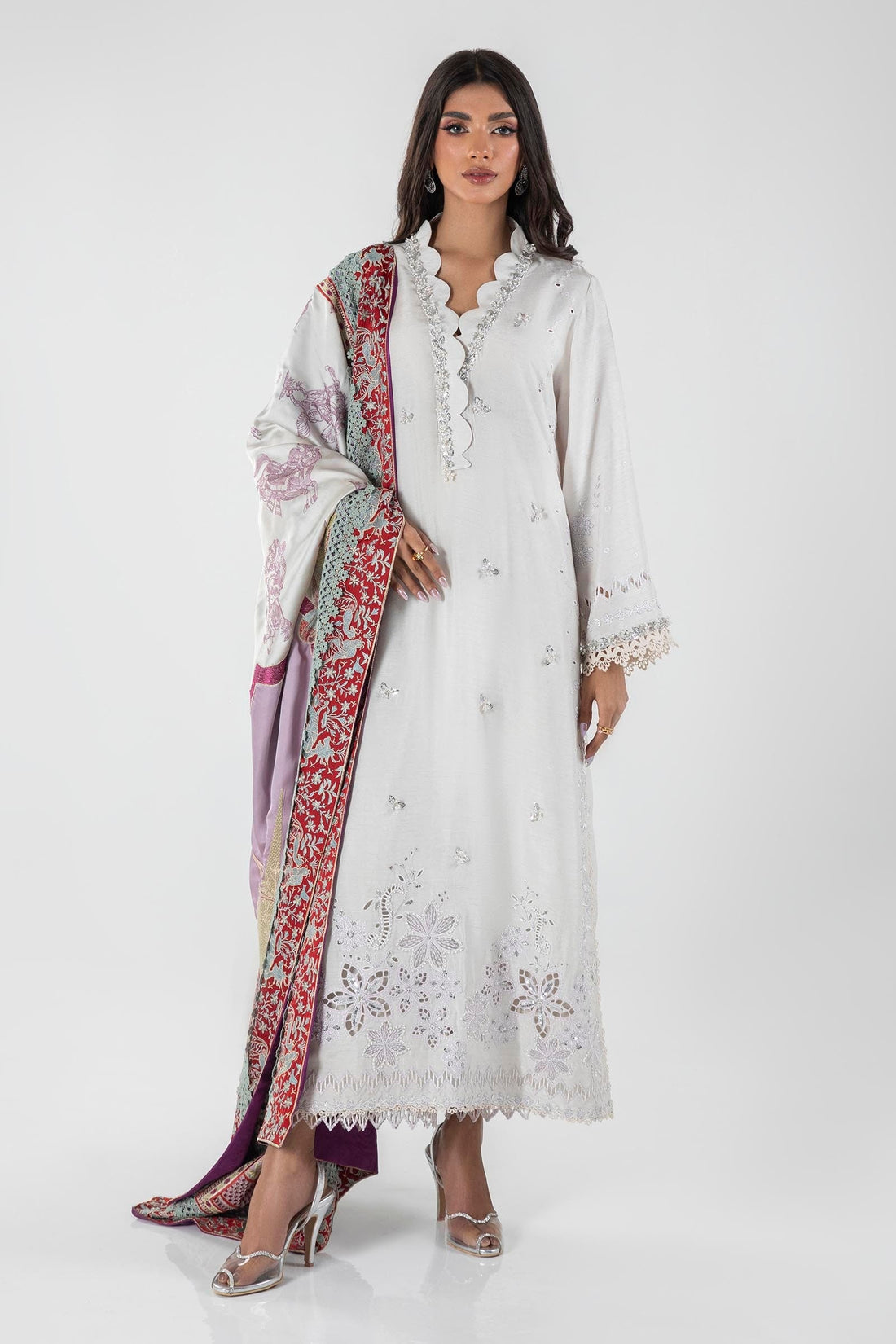 Sana Safinaz | Luxury Pret |  FW23FOR156P3 by Sana Safinaz - Designer Dress - Type: Ladies Clothes - Available at Libayah - 100% Original