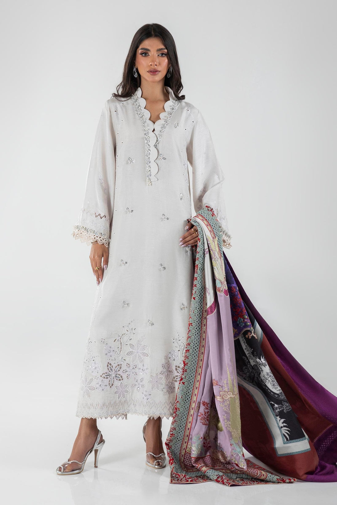 Sana Safinaz | Luxury Pret |  FW23FOR156P3 by Sana Safinaz - Designer Dress - Type: Ladies Clothes - Available at Libayah - 100% Original