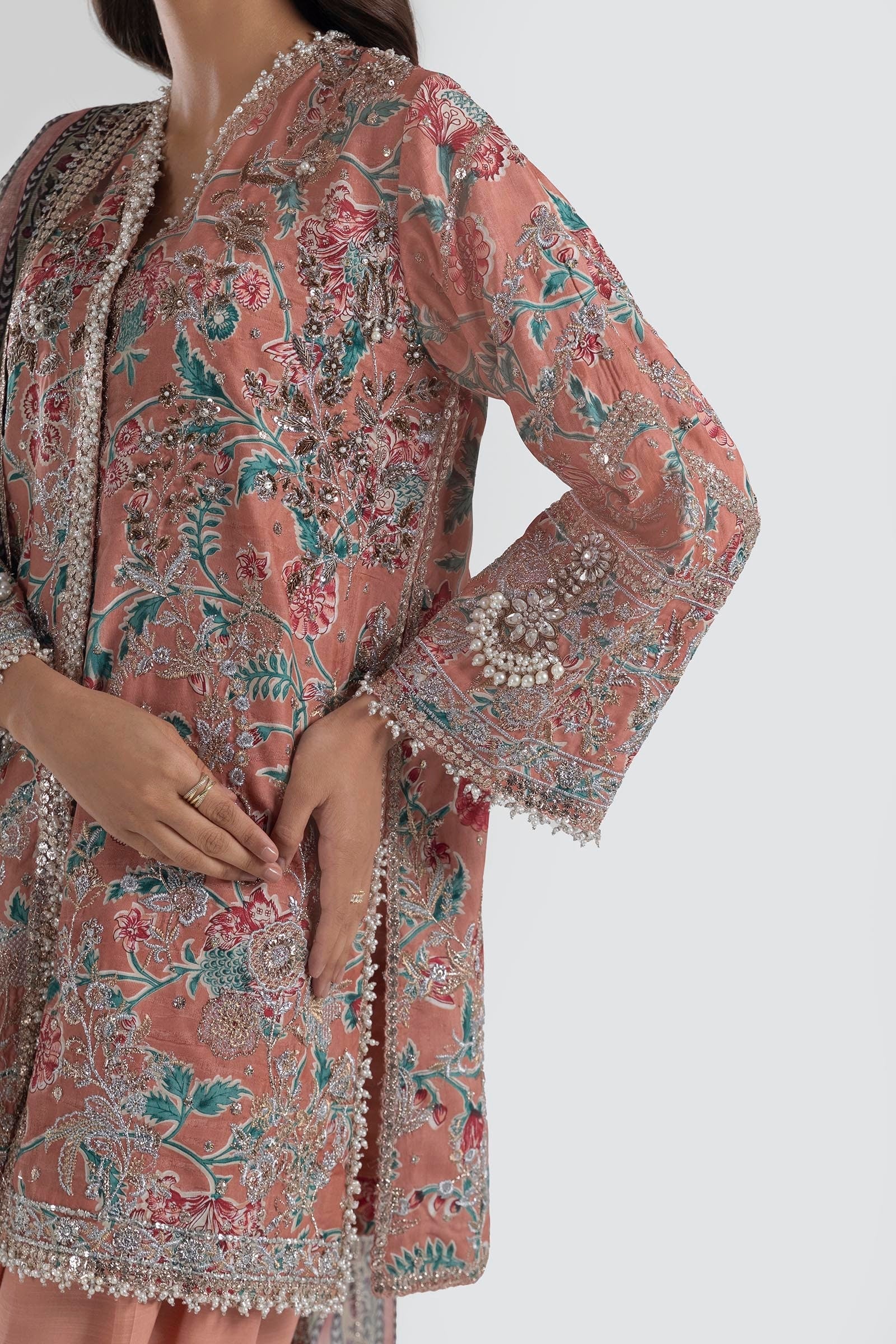 Sana Safinaz | Luxury Pret |  SS24FOR186P3 by Sana Safinaz - Designer Dress - Type: Ladies Clothes - Available at Libayah - 100% Original
