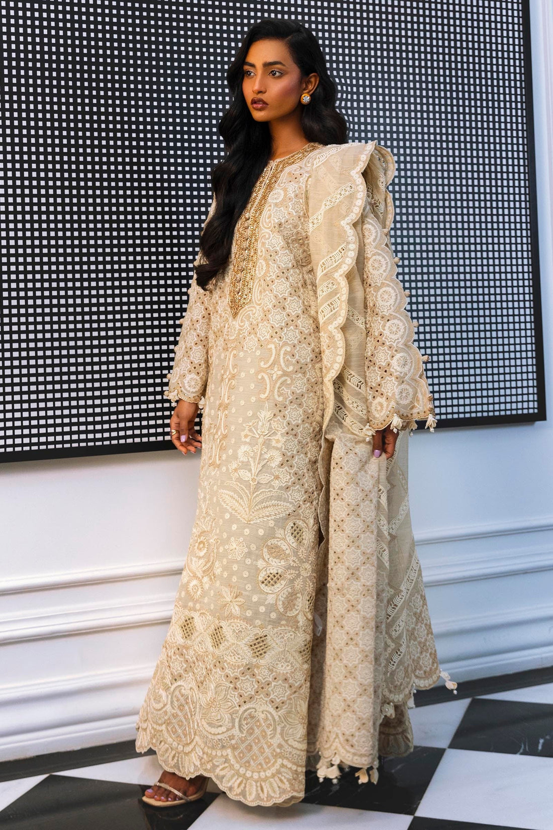 Sana Safinaz | Luxury Pret |  SS24FOR202P3 by Sana Safinaz - Designer Dress - Type: Ladies Clothes - Available at Libayah - 100% Original