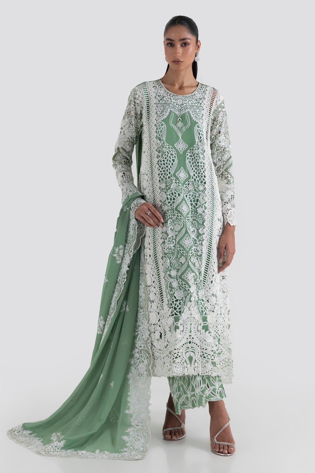 Sana Safinaz | Luxury Pret |  SS24FOR206P3 by Sana Safinaz - Designer Dress - Type: Ladies Clothes - Available at Libayah - 100% Original