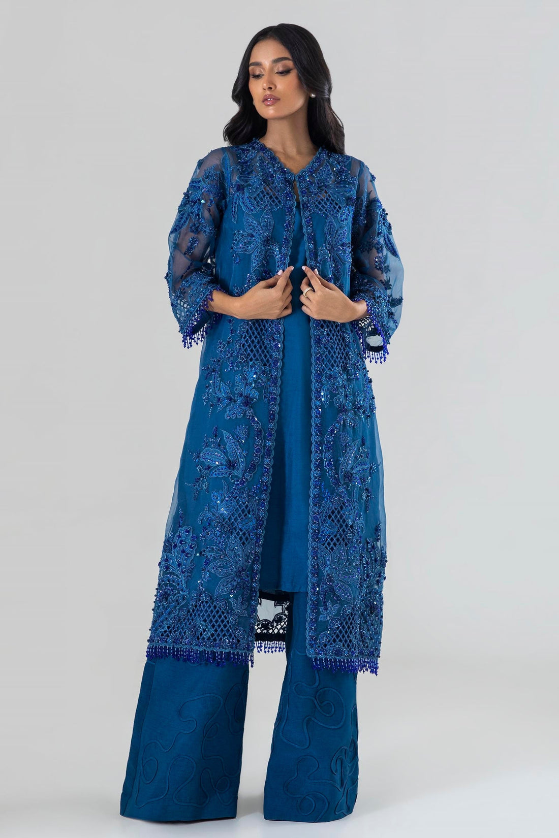 Sana Safinaz | Luxury Pret |  SS24FOR218P2T by Sana Safinaz - Designer Dress - Type: Ladies Clothes - Available at Libayah - 100% Original