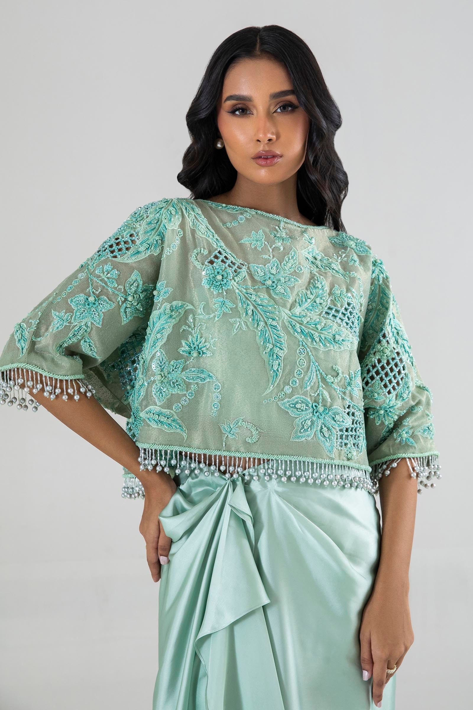 Sana Safinaz | Luxury Pret |  SS24FOR219P2T by Sana Safinaz - Designer Dress - Type: Ladies Clothes - Available at Libayah - 100% Original