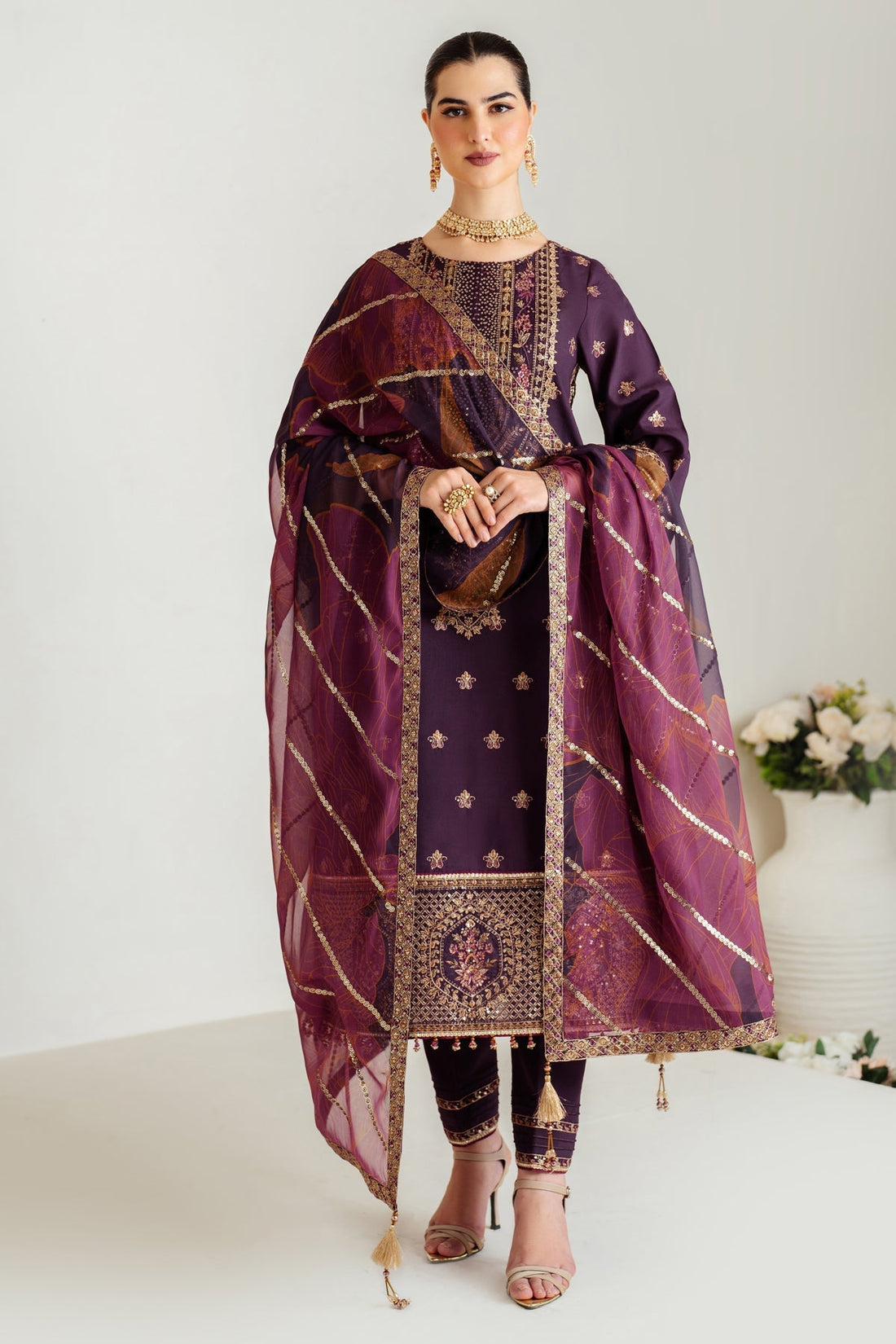 Alizeh | Luxury Raw Silk | AF-RS-05-SCARLET by Alizeh - Designer Dress - Type: Ladies Clothes - Available at Libayah - 100% Original