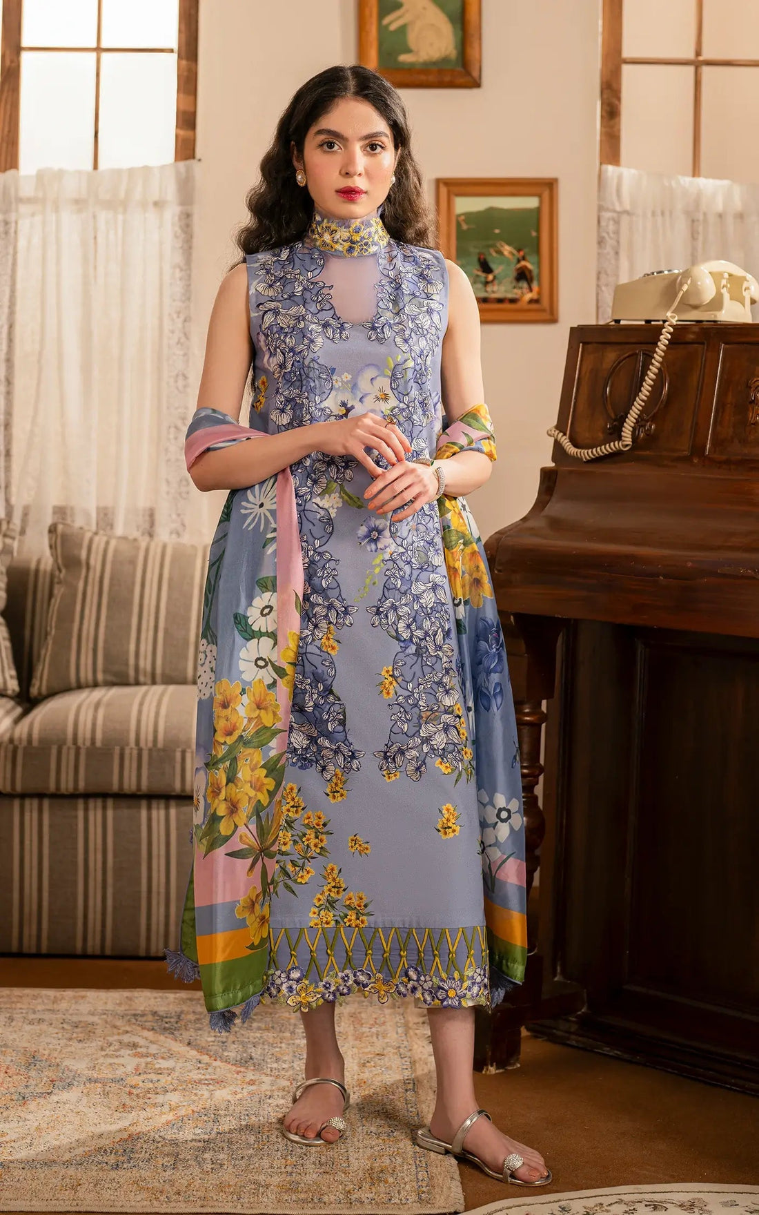 Asifa and Nabeel | Meraki Vintage 25 | Sunehri (MVL25-02) by Asifa and Nabeel - Designer Dress - Type: Ladies Clothes - Available at Libayah - 100% Original