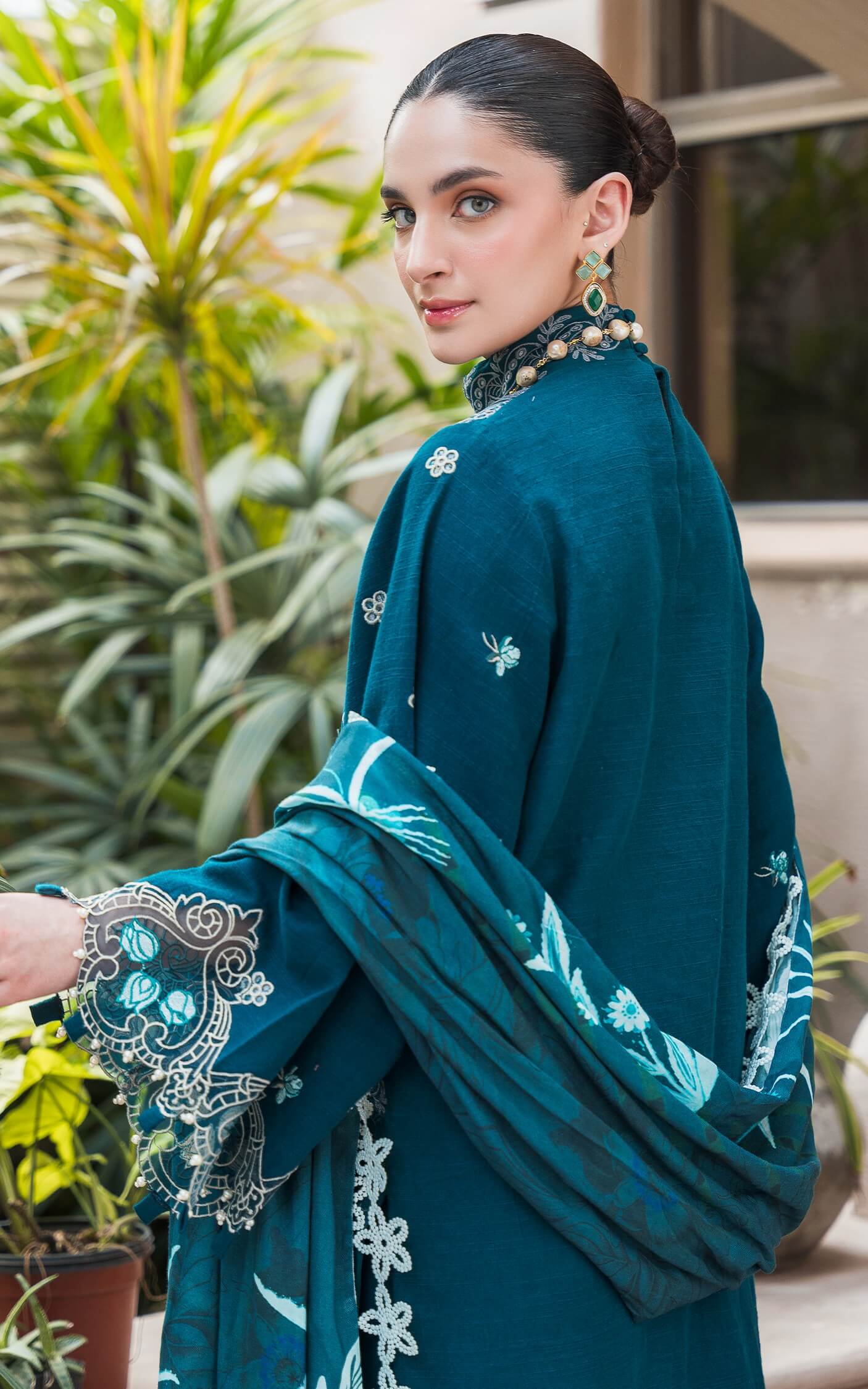 Asifa and Nabeel | Luxury Winter 24 | TEAL WL-07 by Asifa and Nabeel - Designer Dress - Type: Ladies Clothes - Available at Libayah - 100% Original
