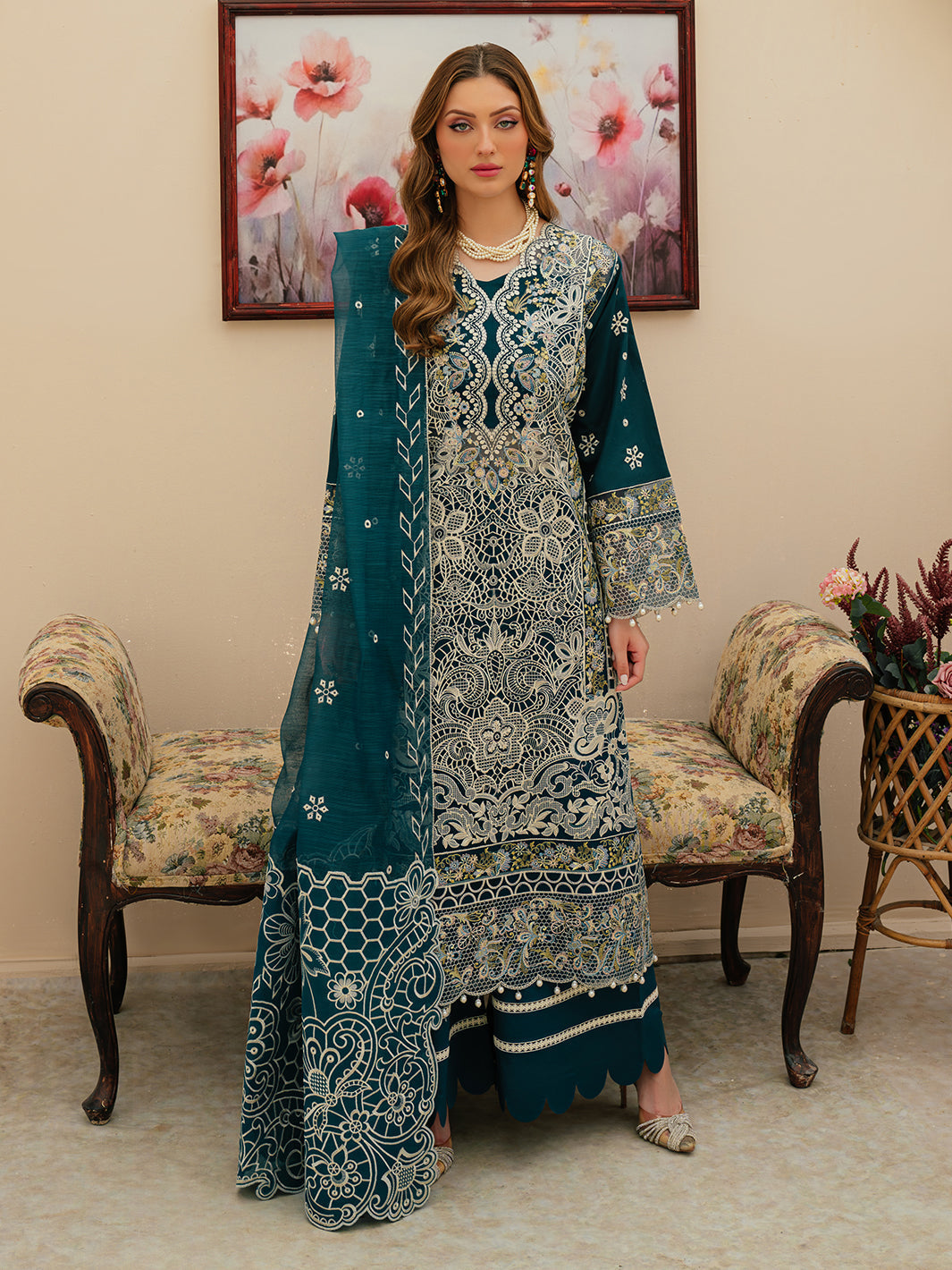 Mahnur | Allenura Luxury Lawn 24 | TUSCANY by Mahnur - Designer Dress - Type: Ladies Clothes - Available at Libayah - 100% Original