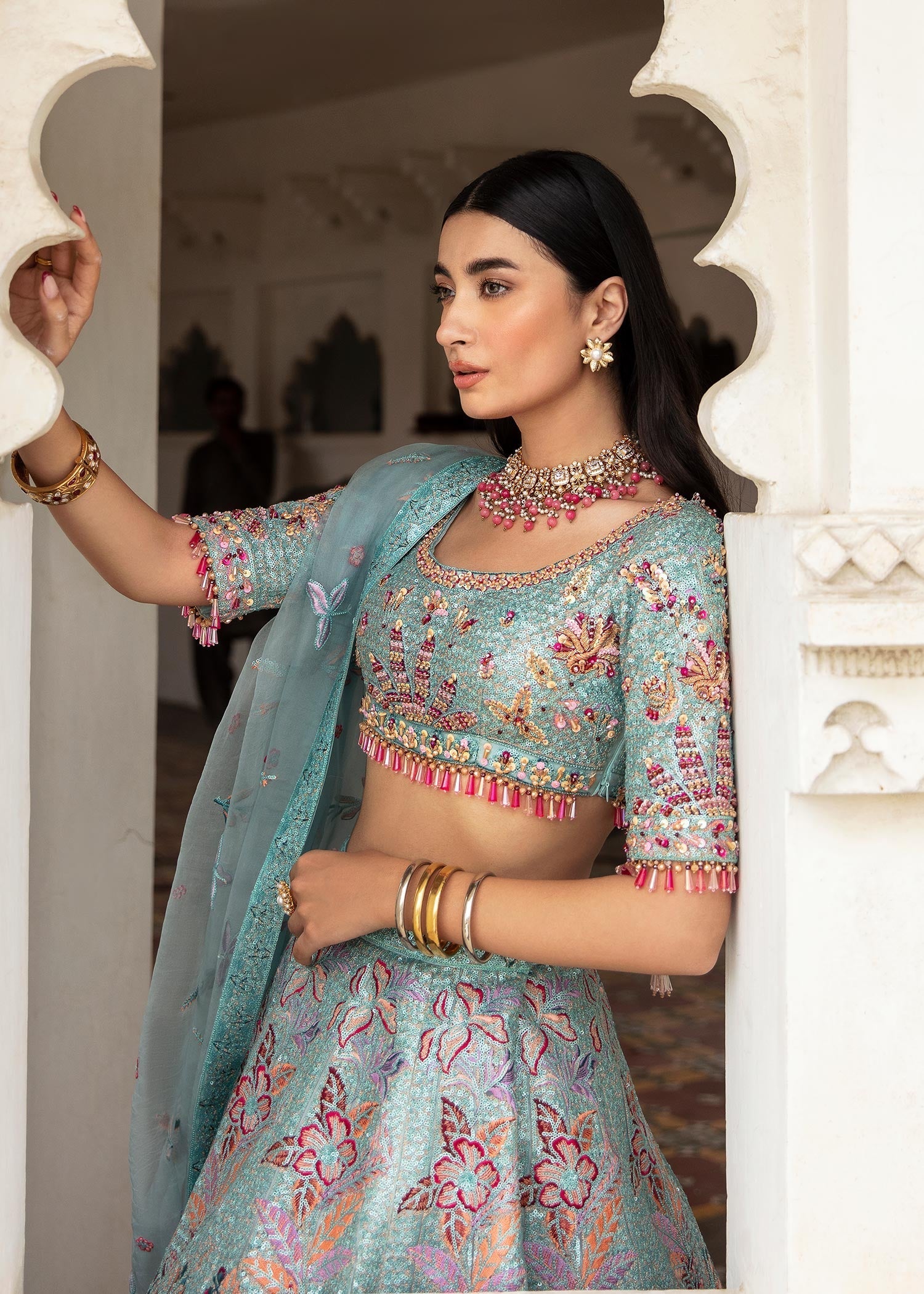Waqas Shah | Taj Mahal | FIROZA BANO by Waqas Shah - Designer Dress - Type: Ladies Clothes - Available at Libayah - 100% Original