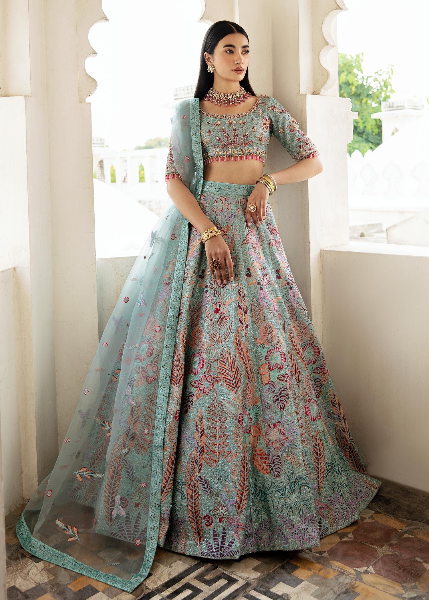 Waqas Shah | Taj Mahal | FIROZA BANO by Waqas Shah - Designer Dress - Type: Ladies Clothes - Available at Libayah - 100% Original