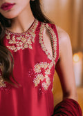 Umsha | Makhmal Winter Faves 24 |  Lipstick Red by Umsha - Designer Dress - Type: Ladies Clothes - Available at Libayah - 100% Original