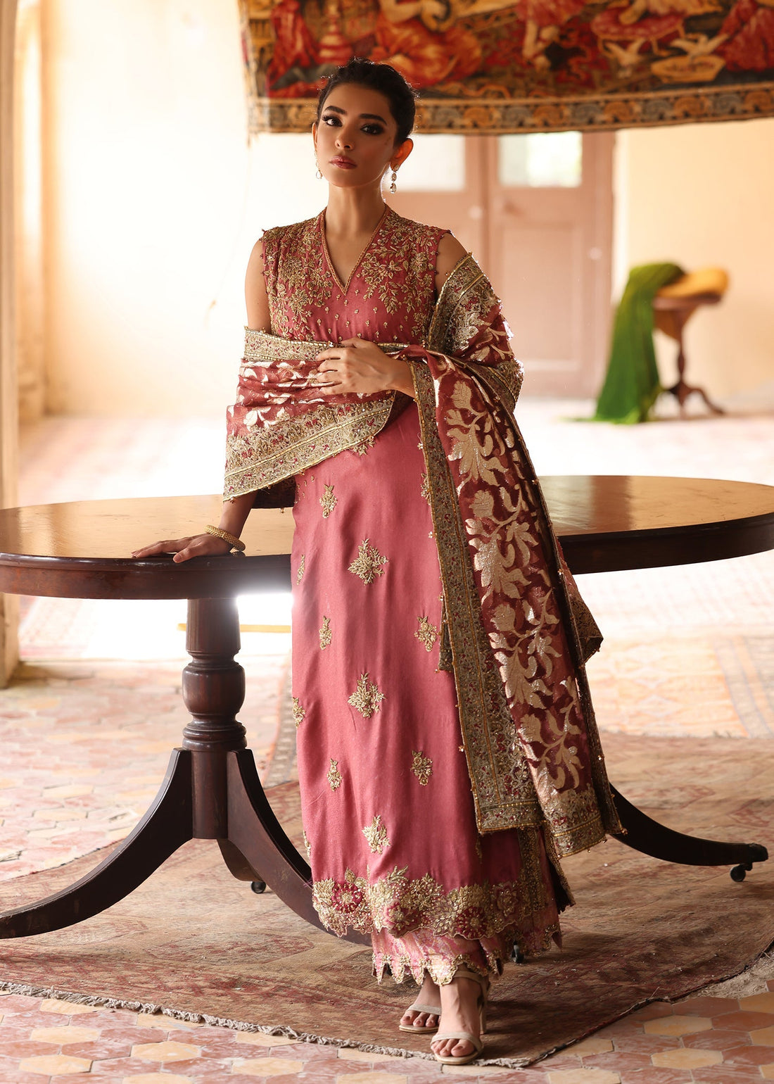 Umsha | Mehfil-e-Rang | Rose Allure by Umsha - Designer Dress - Type: Ladies Clothes - Available at Libayah - 100% Original