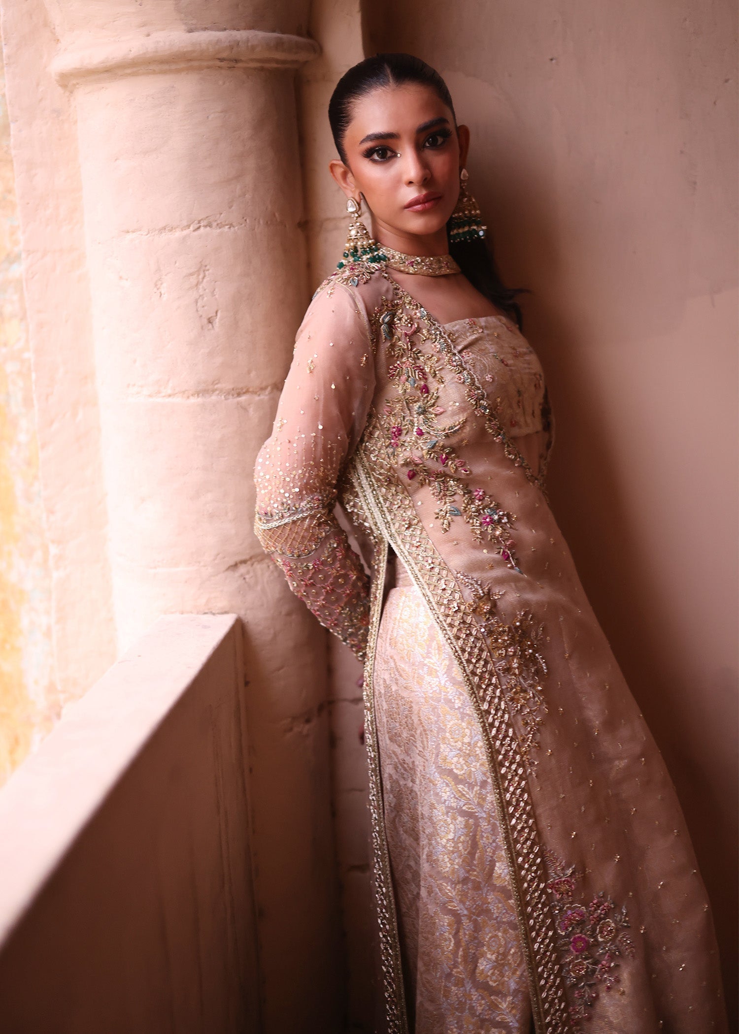 Umsha | Mehfil-e-Rang | Creamy Cashmere by Umsha - Designer Dress - Type: Ladies Clothes - Available at Libayah - 100% Original