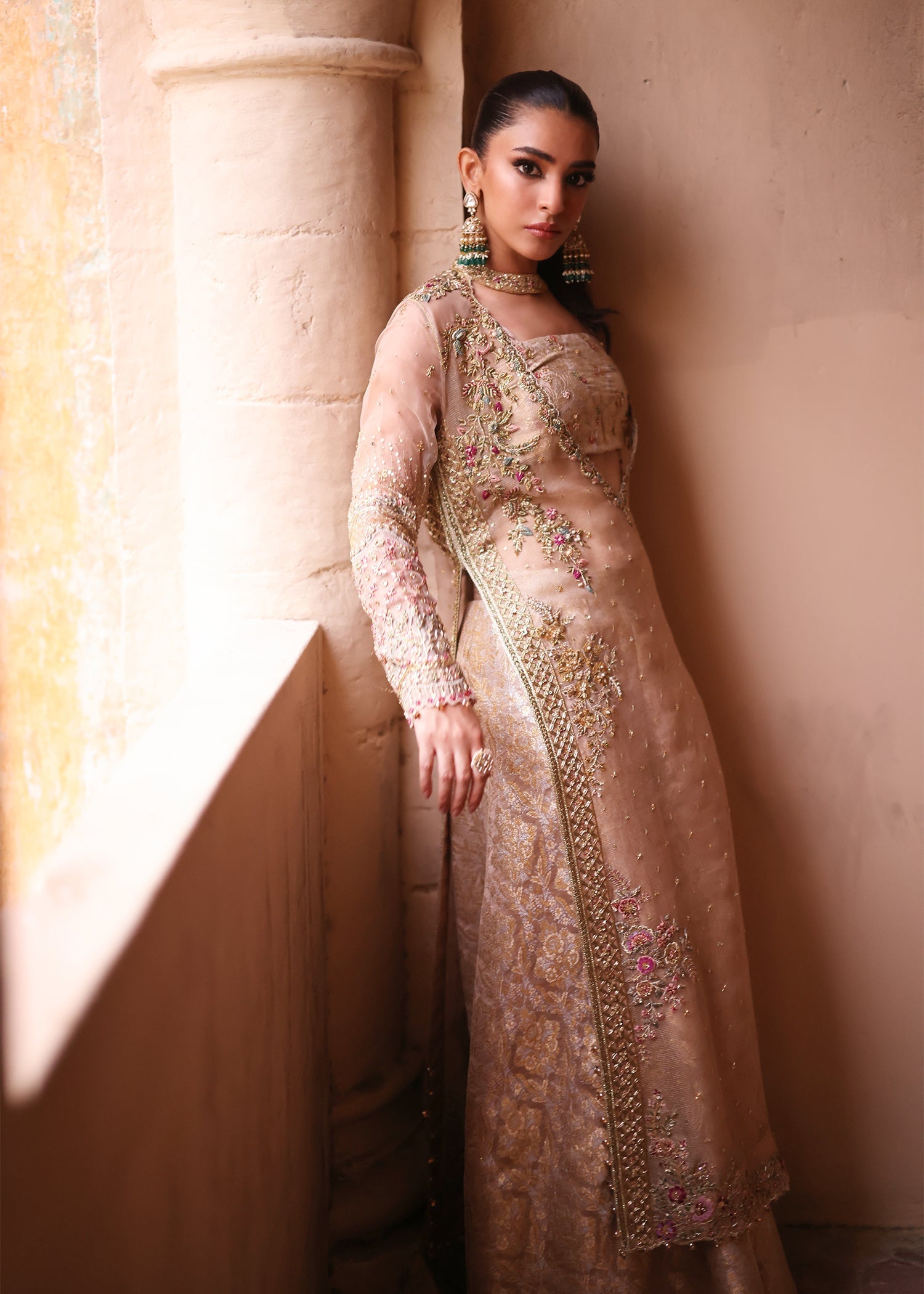 Umsha | Mehfil-e-Rang | Creamy Cashmere by Umsha - Designer Dress - Type: Ladies Clothes - Available at Libayah - 100% Original