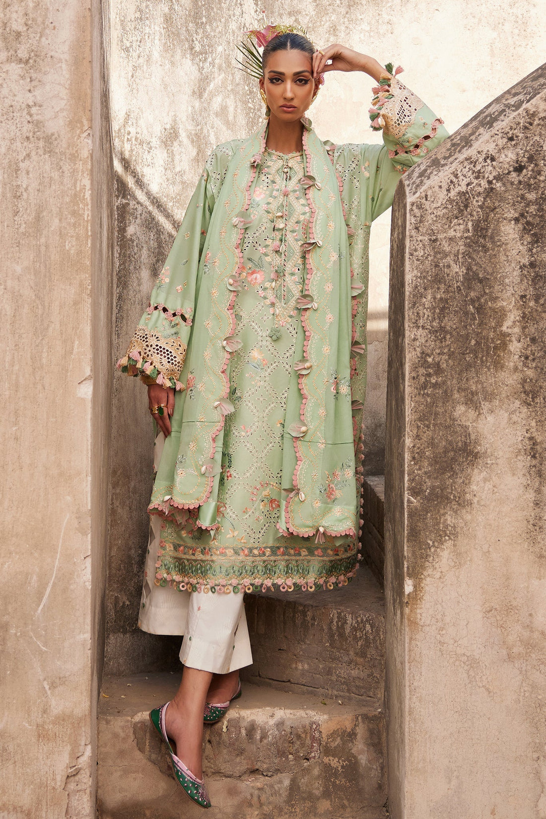 Elan | Luxury Lawn 25 | ALARA (EL25-12 A) by Elan - Designer Dress - Type: Ladies Clothes - Available at Libayah - 100% Original