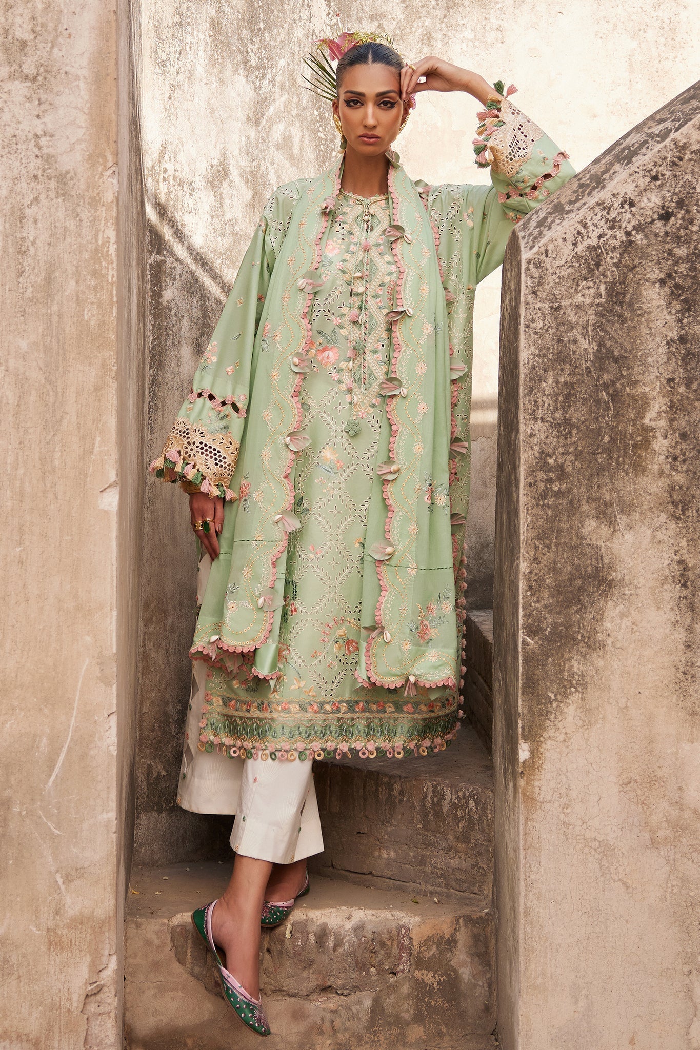 Elan | Luxury Lawn 25 | ALARA (EL25-12 A) by Elan - Designer Dress - Type: Ladies Clothes - Available at Libayah - 100% Original