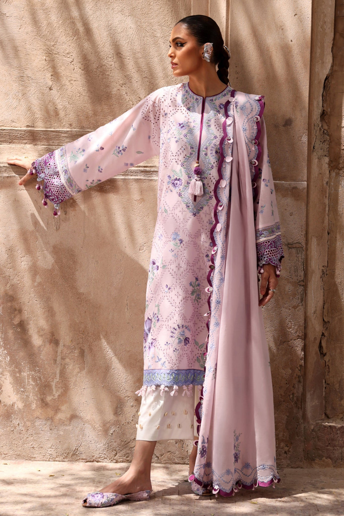 Elan | Luxury Lawn 25 | ALARA (EL25-12 B) by Elan - Designer Dress - Type: Ladies Clothes - Available at Libayah - 100% Original