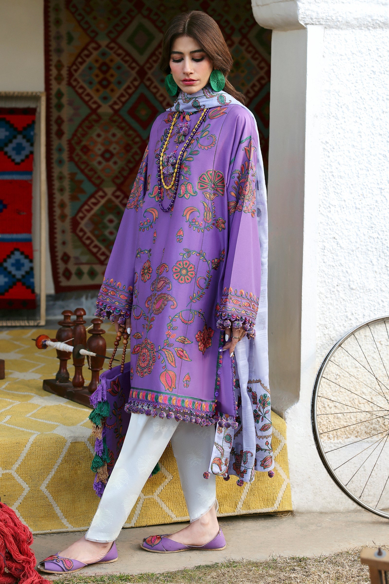 Zaha | Lawn 25 | ZARIAH (ZL25-09 A) by Zaha - Designer Dress - Type: Ladies Clothes - Available at Libayah - 100% Original