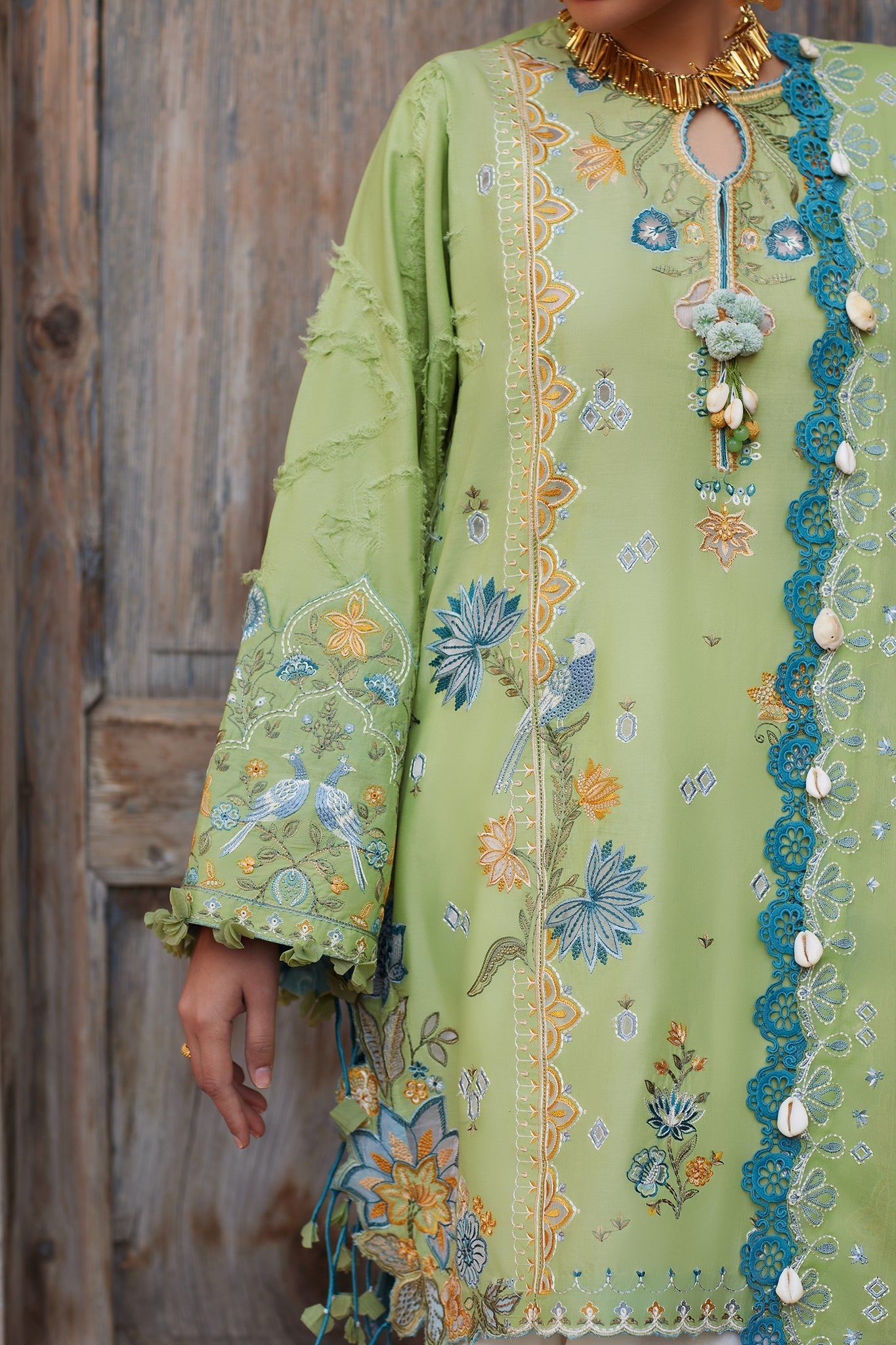 Elan | Luxury Lawn 25 | ISLA BLEU (EL25-11 B) by Elan - Designer Dress - Type: Ladies Clothes - Available at Libayah - 100% Original