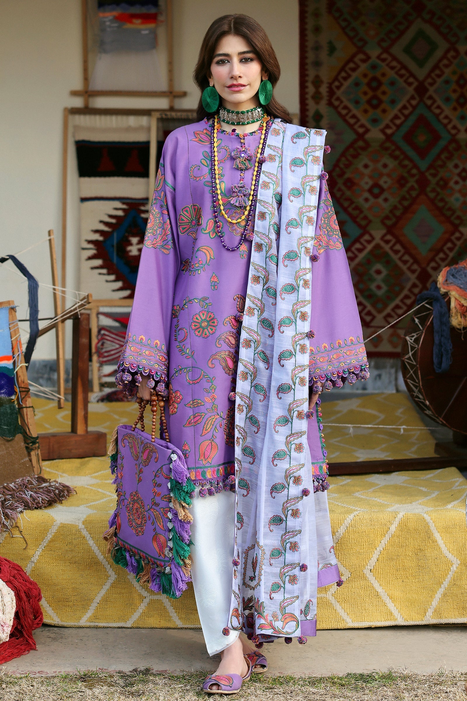 Zaha | Lawn 25 | ZARIAH (ZL25-09 A) by Zaha - Designer Dress - Type: Ladies Clothes - Available at Libayah - 100% Original