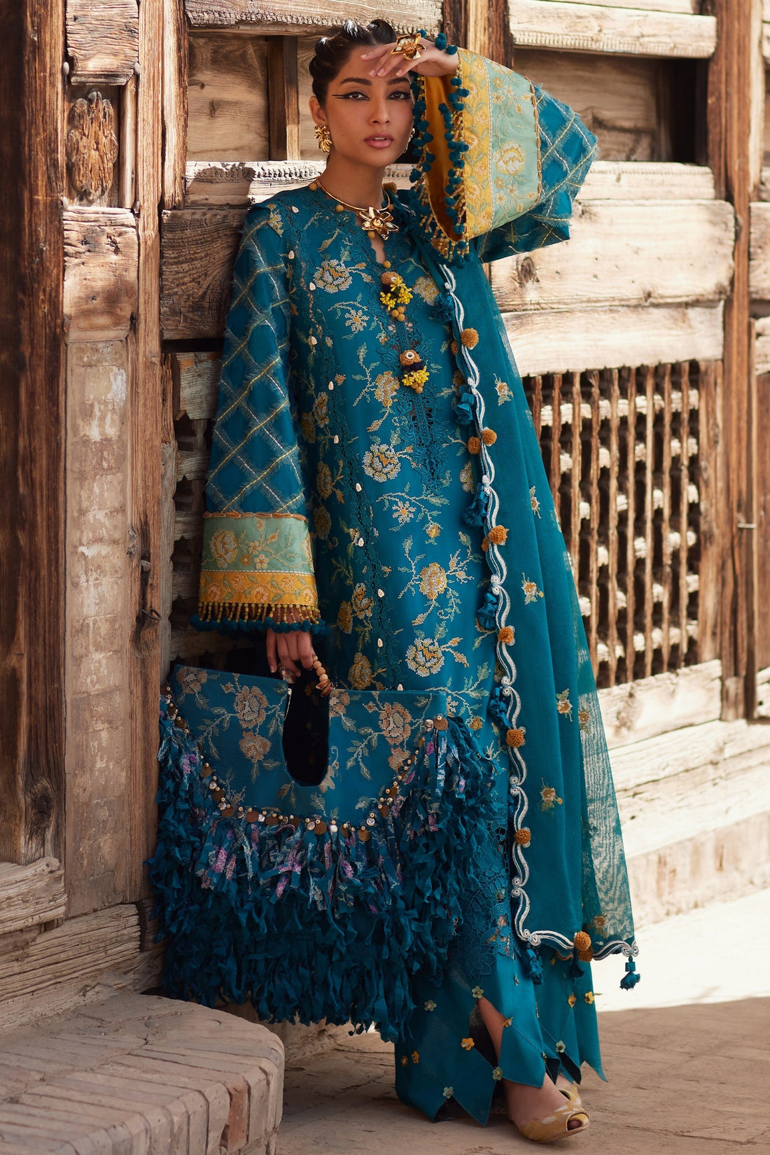 Elan | Luxury Lawn 25 | OPHELIA (EL25-10 A) by Elan - Designer Dress - Type: Ladies Clothes - Available at Libayah - 100% Original