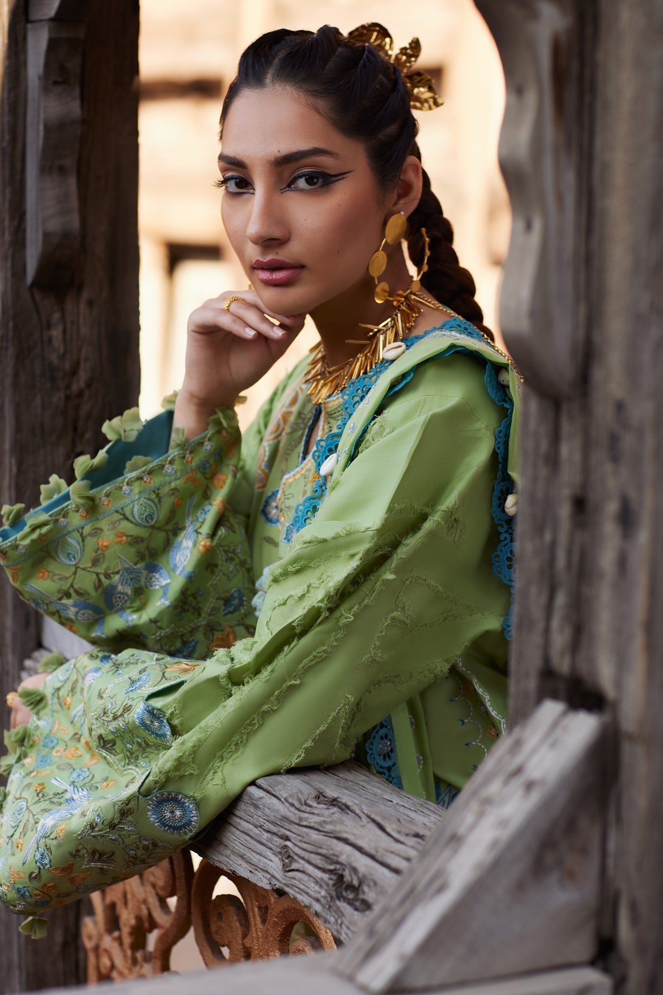Elan | Luxury Lawn 25 | ISLA BLEU (EL25-11 B) by Elan - Designer Dress - Type: Ladies Clothes - Available at Libayah - 100% Original