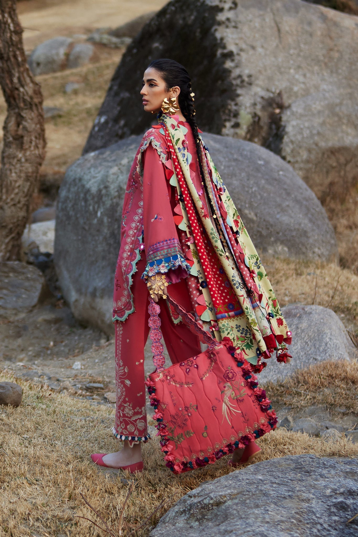 Elan | Luxury Lawn 25 | AURIELLE (EL25-06 B) by Elan - Designer Dress - Type: Ladies Clothes - Available at Libayah - 100% Original