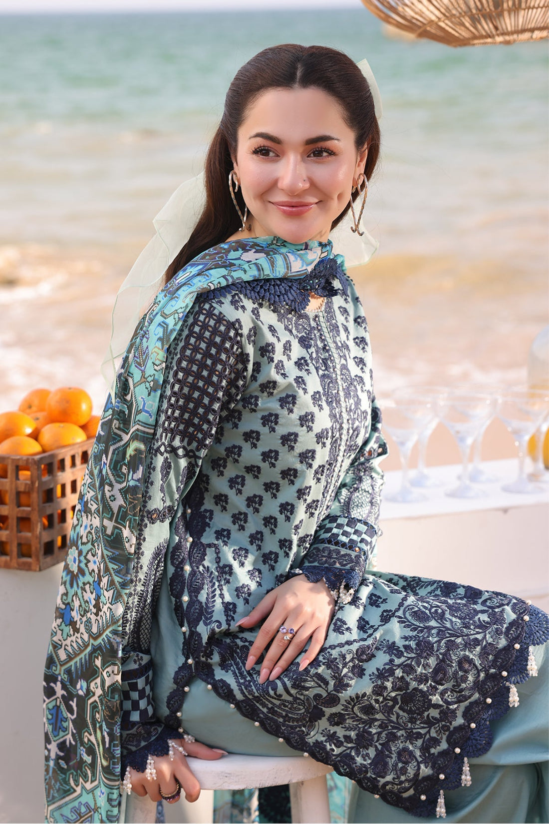 Imrozia Premium | Hania Luxury Lawn 25 | SL 75 A Parizay by Imrozia Premium - Designer Dress - Type: Ladies Clothes - Available at Libayah - 100% Original