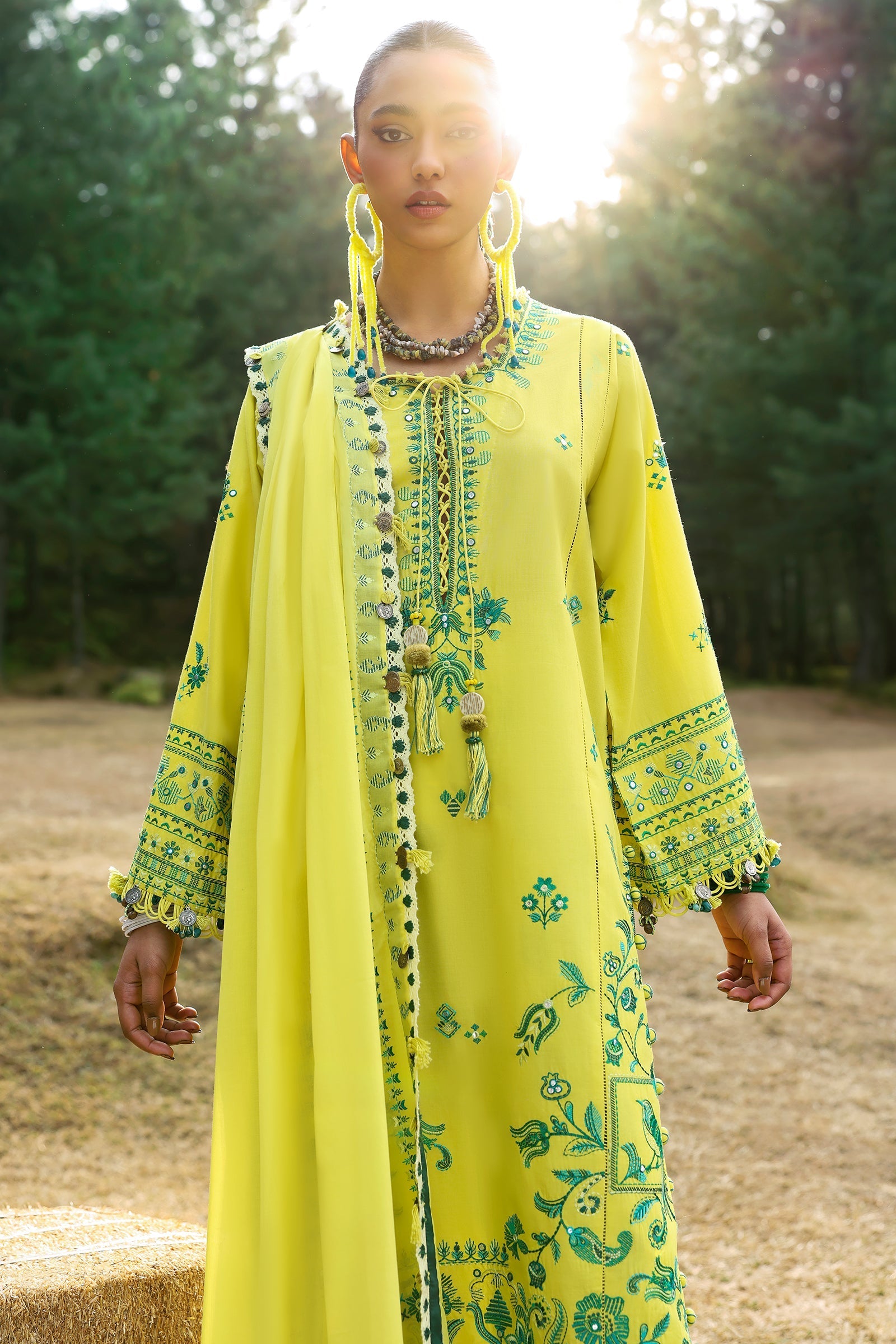 Zaha | Lawn 25 | ELAYA (ZL25-10 B) by Zaha - Designer Dress - Type: Ladies Clothes - Available at Libayah - 100% Original
